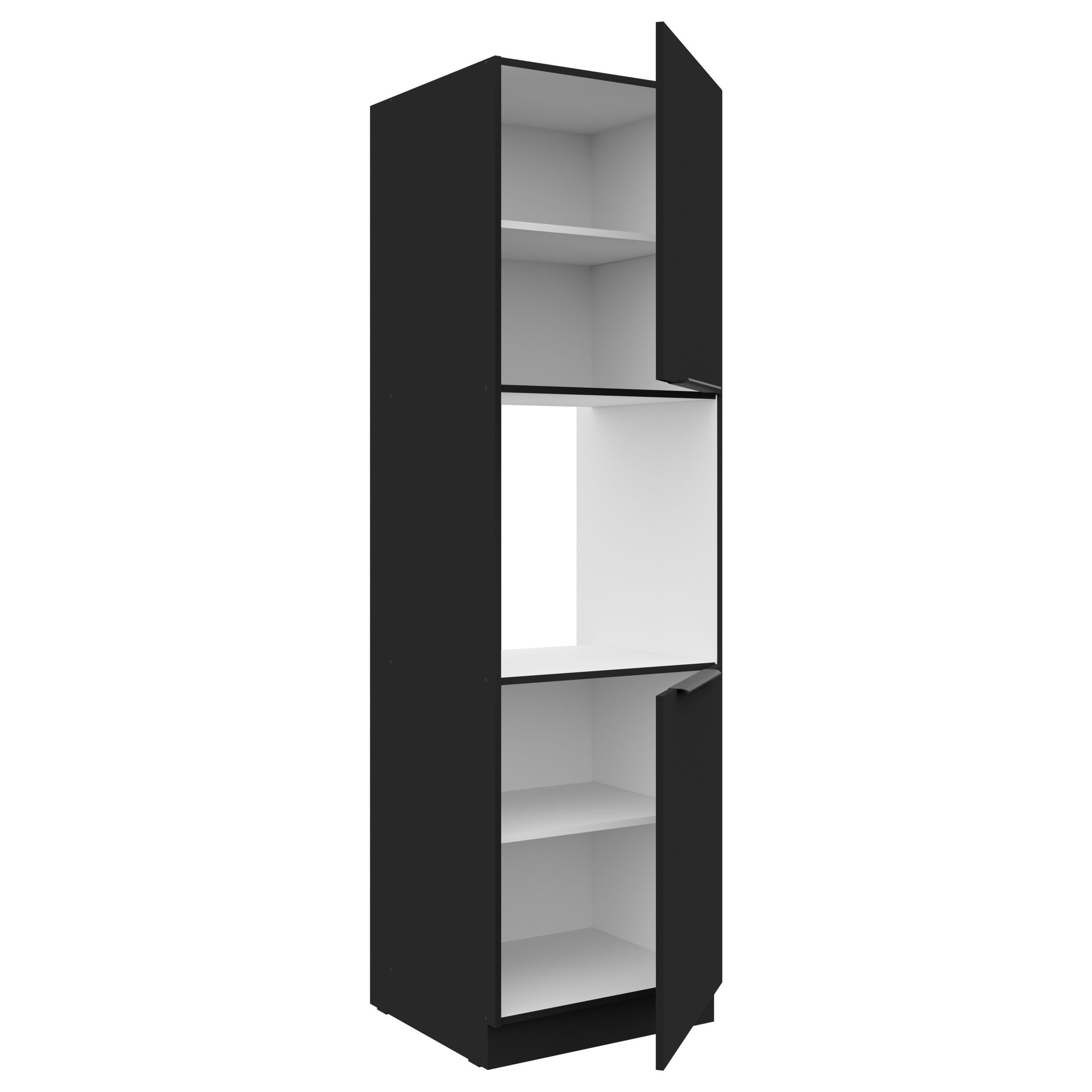 Küchen-Preisbombe Hochschrank 60 cm Küche SIENA Schwarz matt Küchenzeile Kü günstig online kaufen