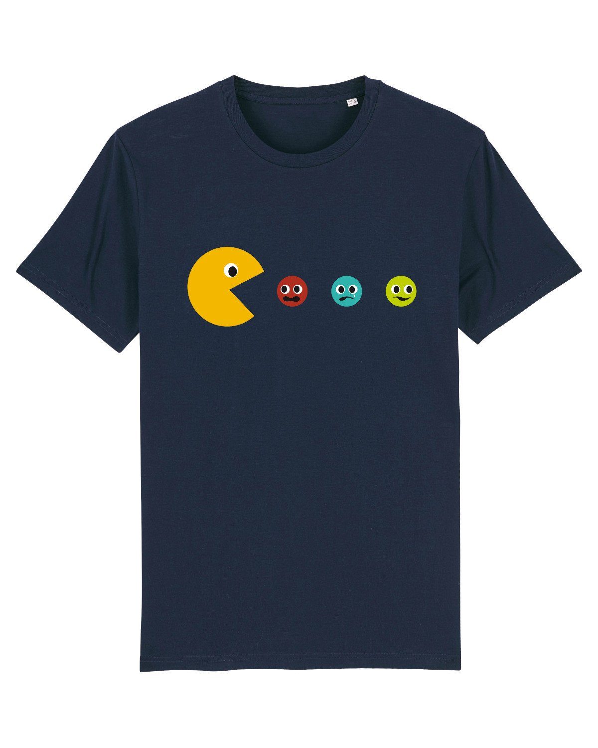wat? Apparel Print-Shirt Pacmännchen (1-tlg) dunkelblau