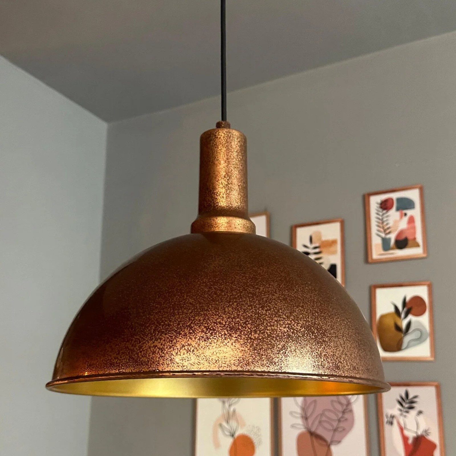Bamyum Pendelleuchte Pendelleuchte Yimpi Metall Ø30cm, Modern Hängelampe, ohne Leuchtmittel