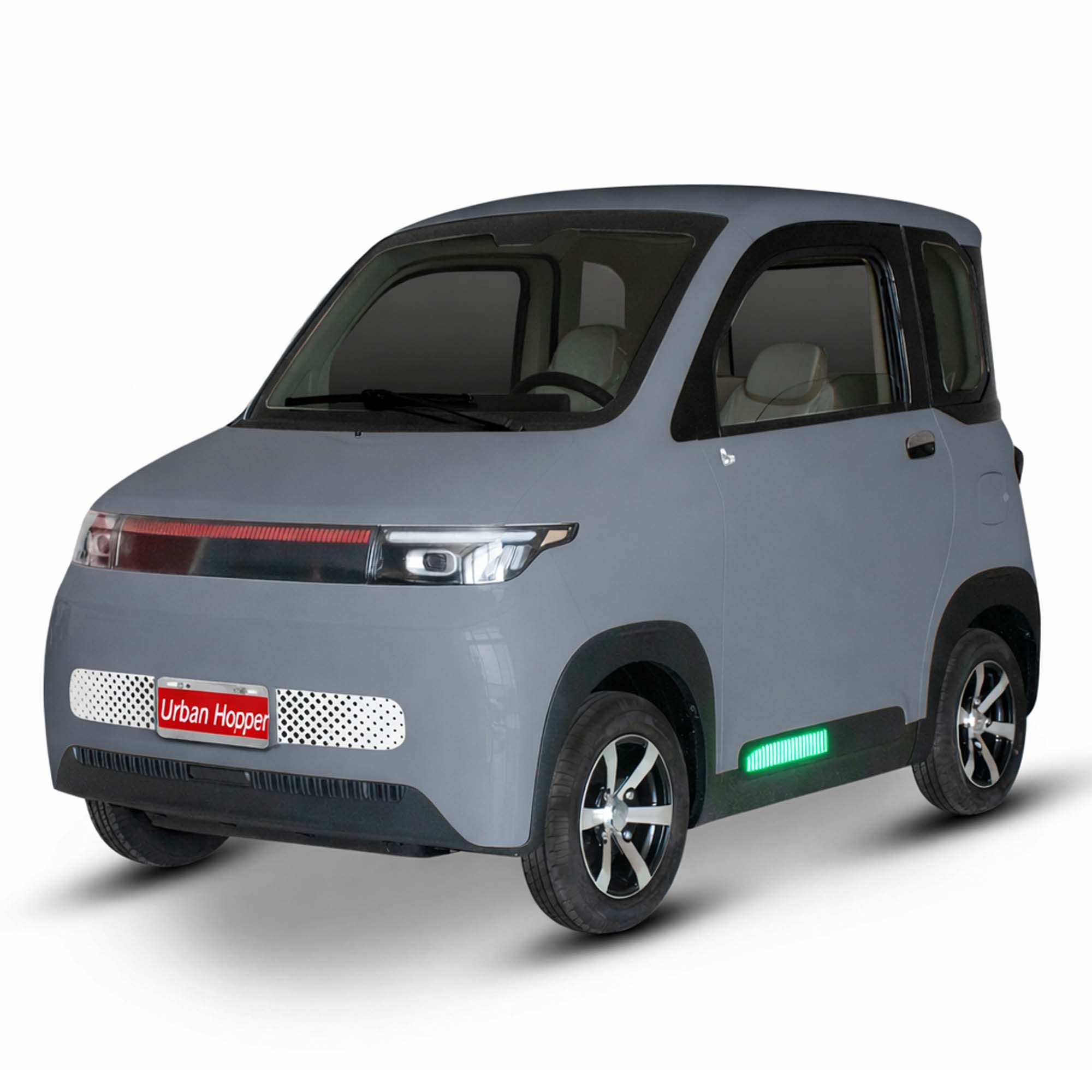 Urban Hopper E-Motorroller Elektro-Kabinenroller Urban Hopper Twin Plus 4-Rad Microcar 2-Sitzer, 4000 W, 45 km/h, 2 Sitze nebeneinander, mit Klimaanlage Heckklappe Blei-Gel ca. 85 km