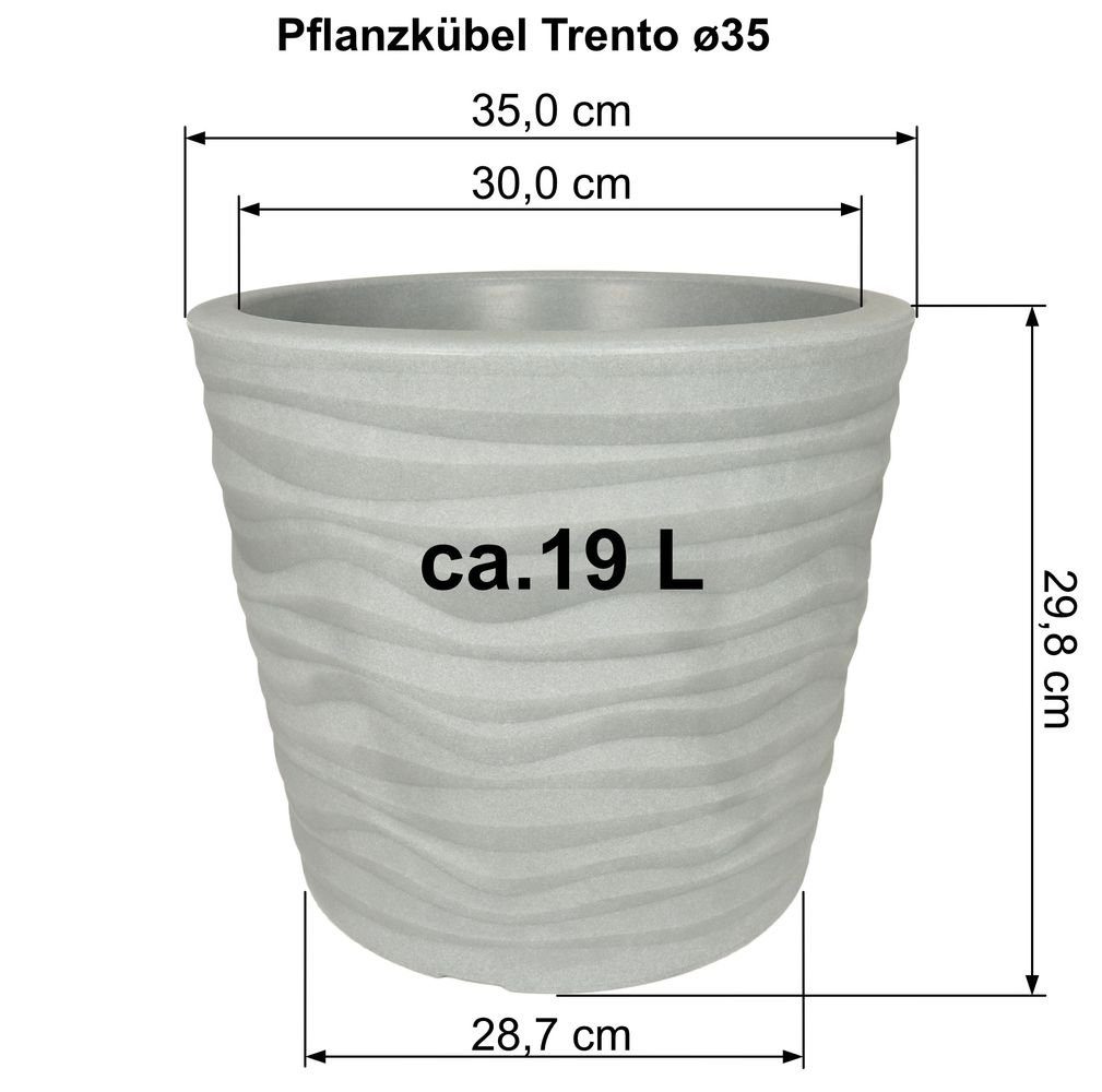 Heimwerkercenter Pflanzkübel MePla Blumentopf Pflanzkübel Trento günstig online kaufen