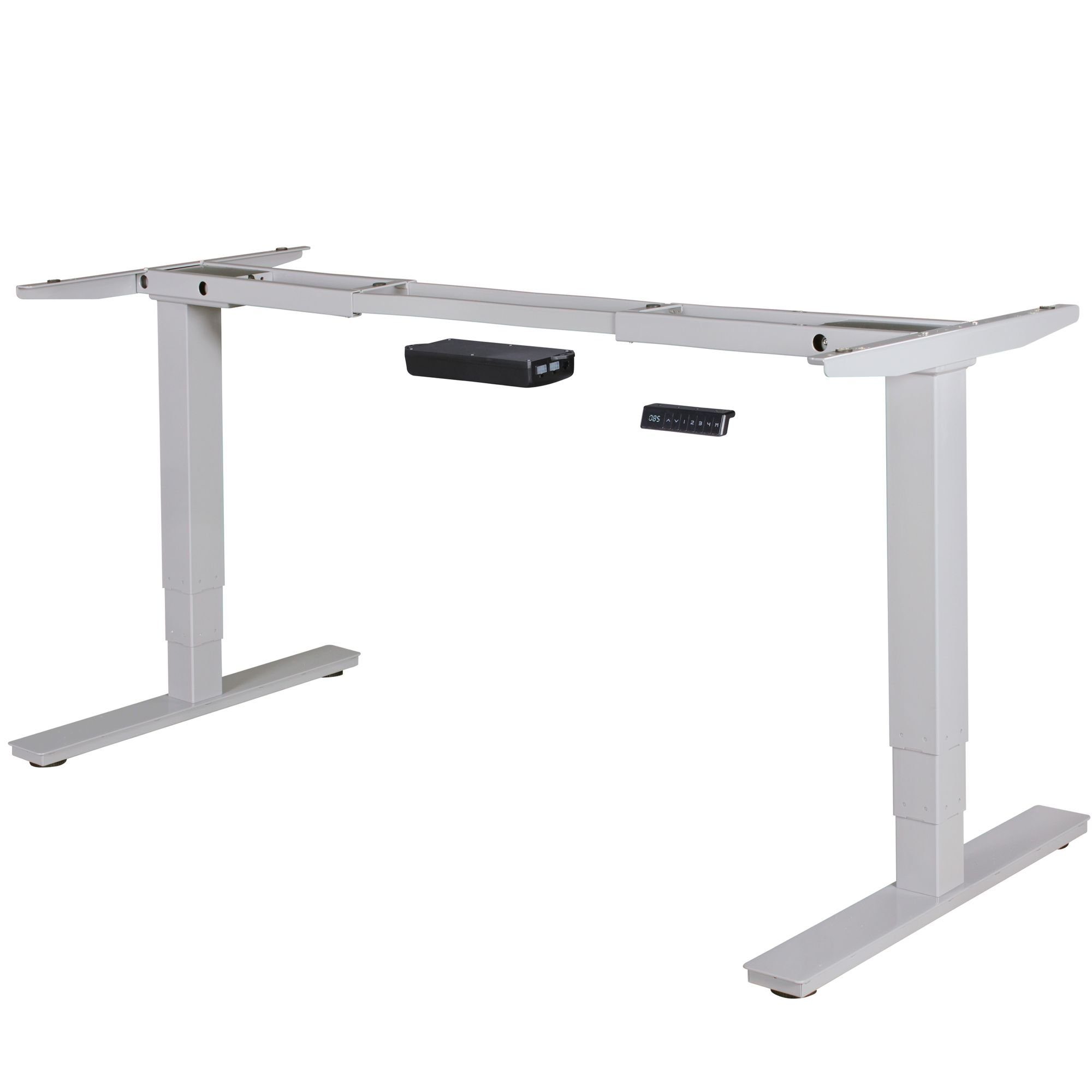 Schreibtischgestell KADIMA Ergonomisch - im Silber Tischgestell Stehen/Sitzen DESIGN Elektrisches