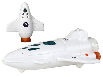 LEAN Toys Spielzeug-Flugzeug Rakete Raumstation Raumset Weltraumrakete Weltraummission Spielzeug