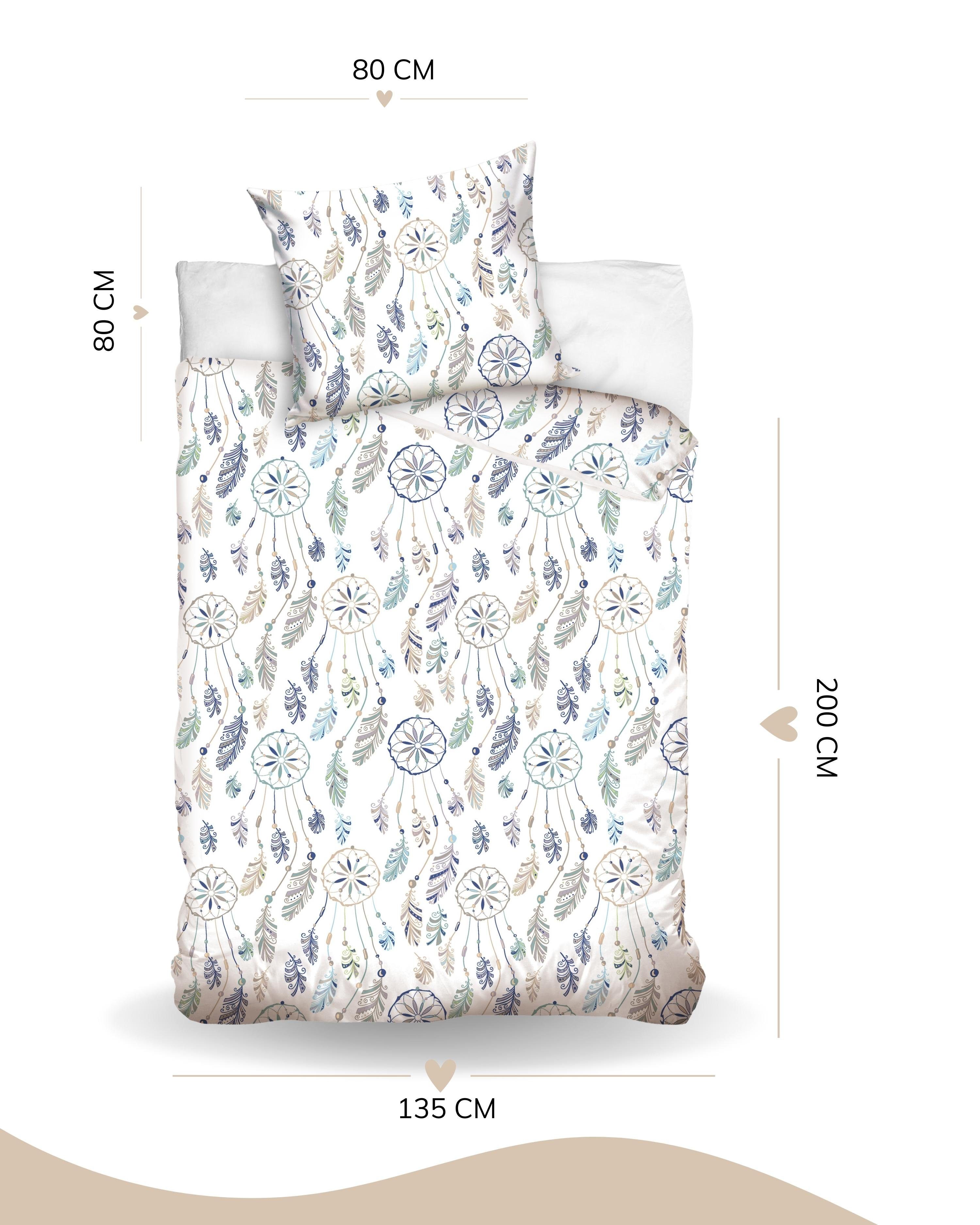 MTOnlinehandel Bettwäsche Winterbettwäsche Traumfänger 135x200 + 80x80 cm, günstig online kaufen