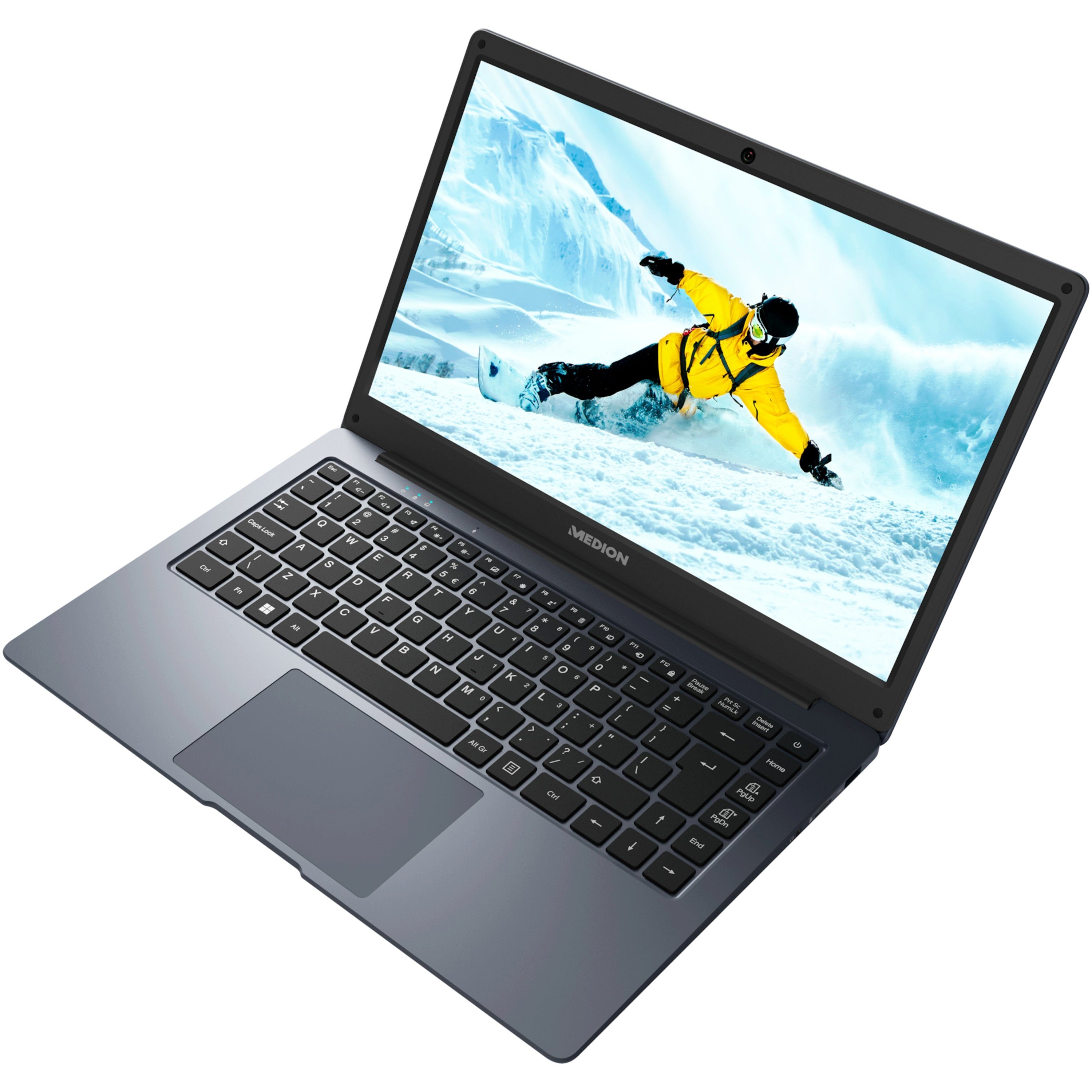 Medion® E14223 Notebook (35.5 Intel® Zoll, N5030, Windows Pentium 128 4GB, Silver cm/14 UHD, GB Intel MD64150) Full-HD SSD, Display, 11