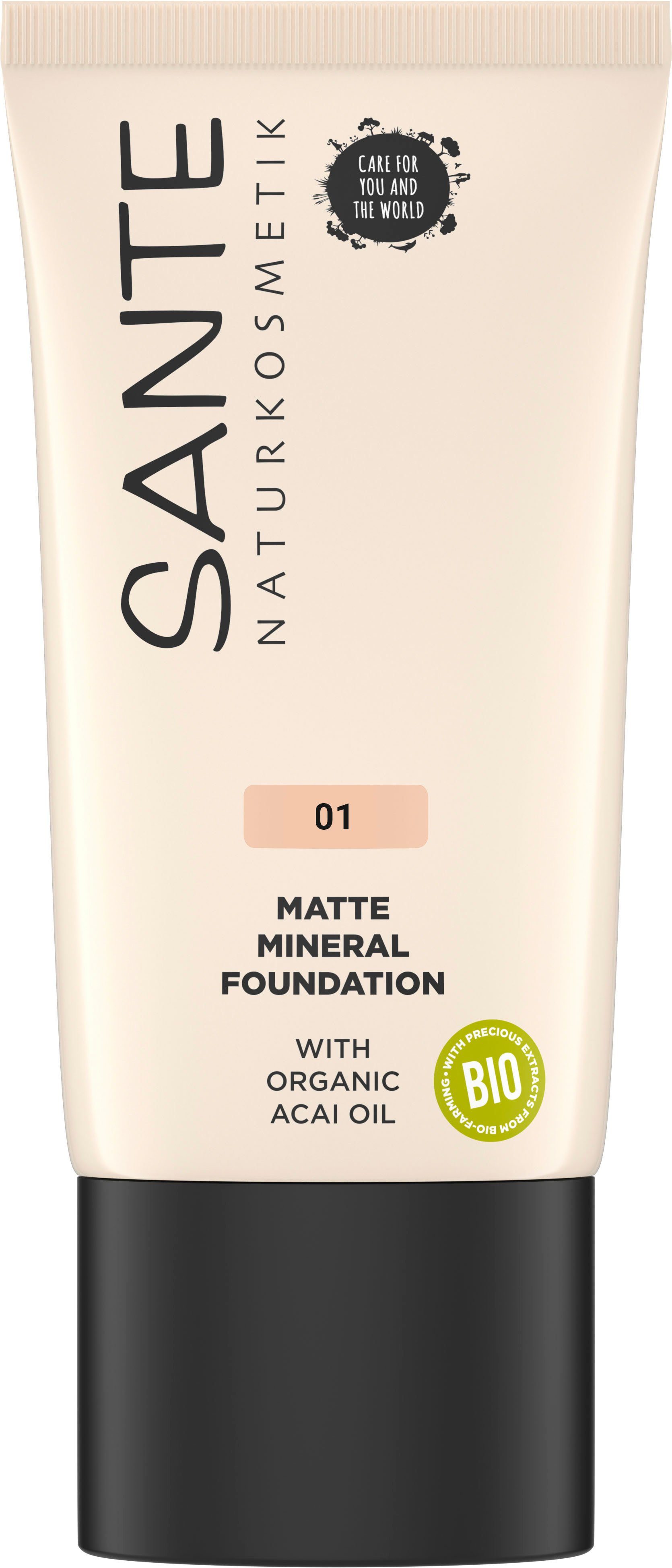 SANTE Foundation Matte Mineral Foundation Warm Linen 01