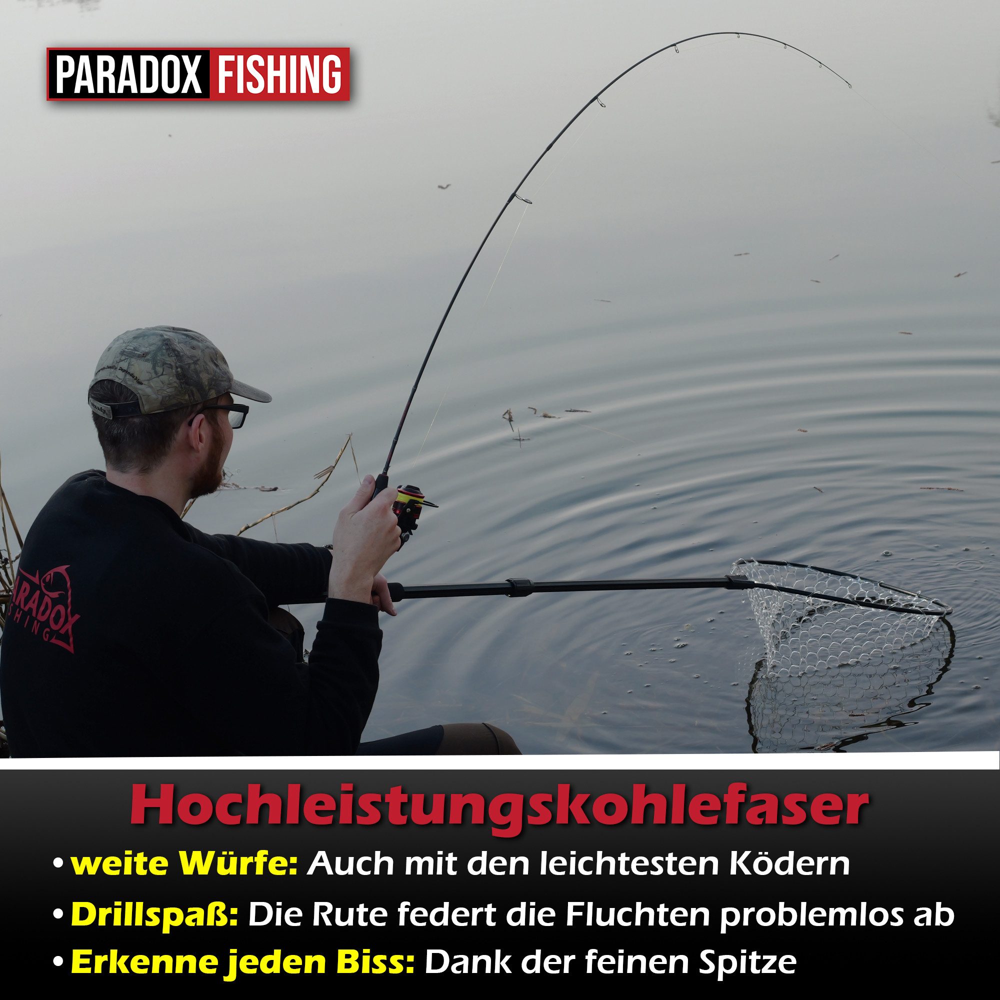 Paradox Fishing Spinnrute Trout Series X, (Rute + 1000 Rolle), UL-Rute, 1,85m 1,2-4g