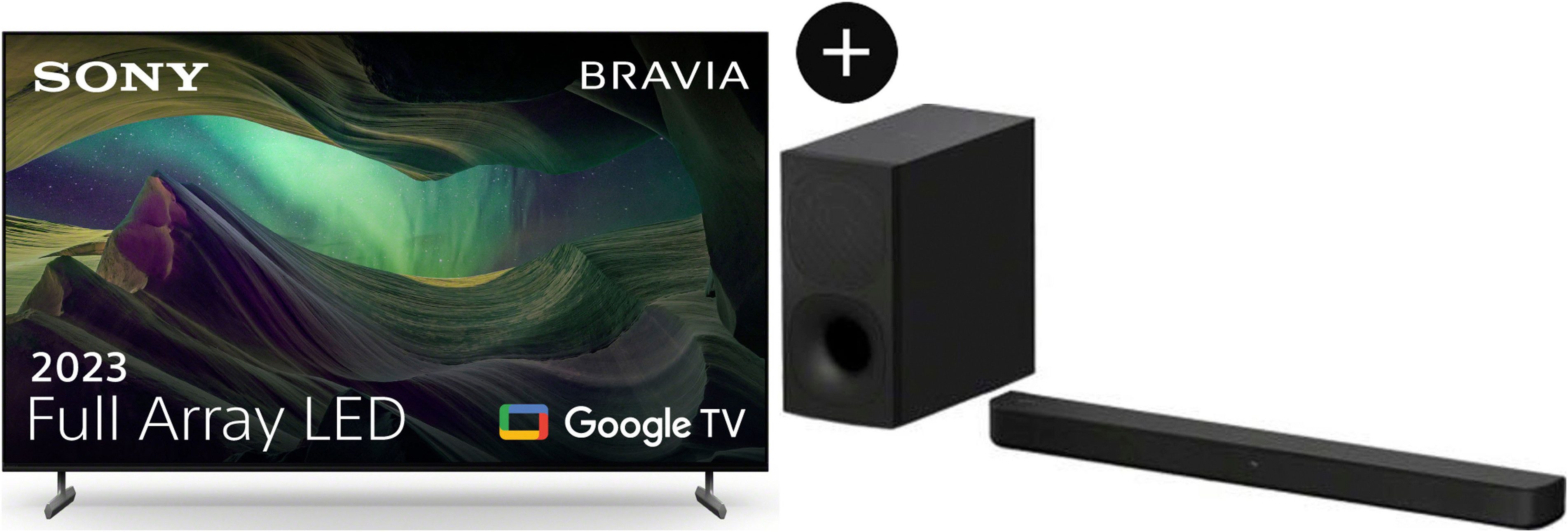 Sony KD65X85L LED-Fernseher (164 cm/65 Zoll, 4K Ultra HD, Android TV, Google TV, Smart-TV, + HT-SD40 Soundbar)