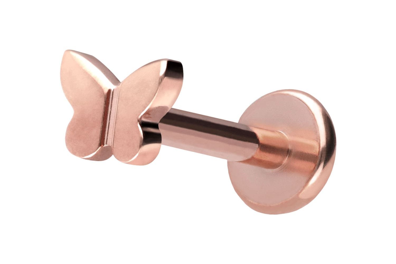 PIERCINGLINE Piercing-Set Titan Labret mit Push Fit SCHMETTERLING (Labrets, 1-tlg)