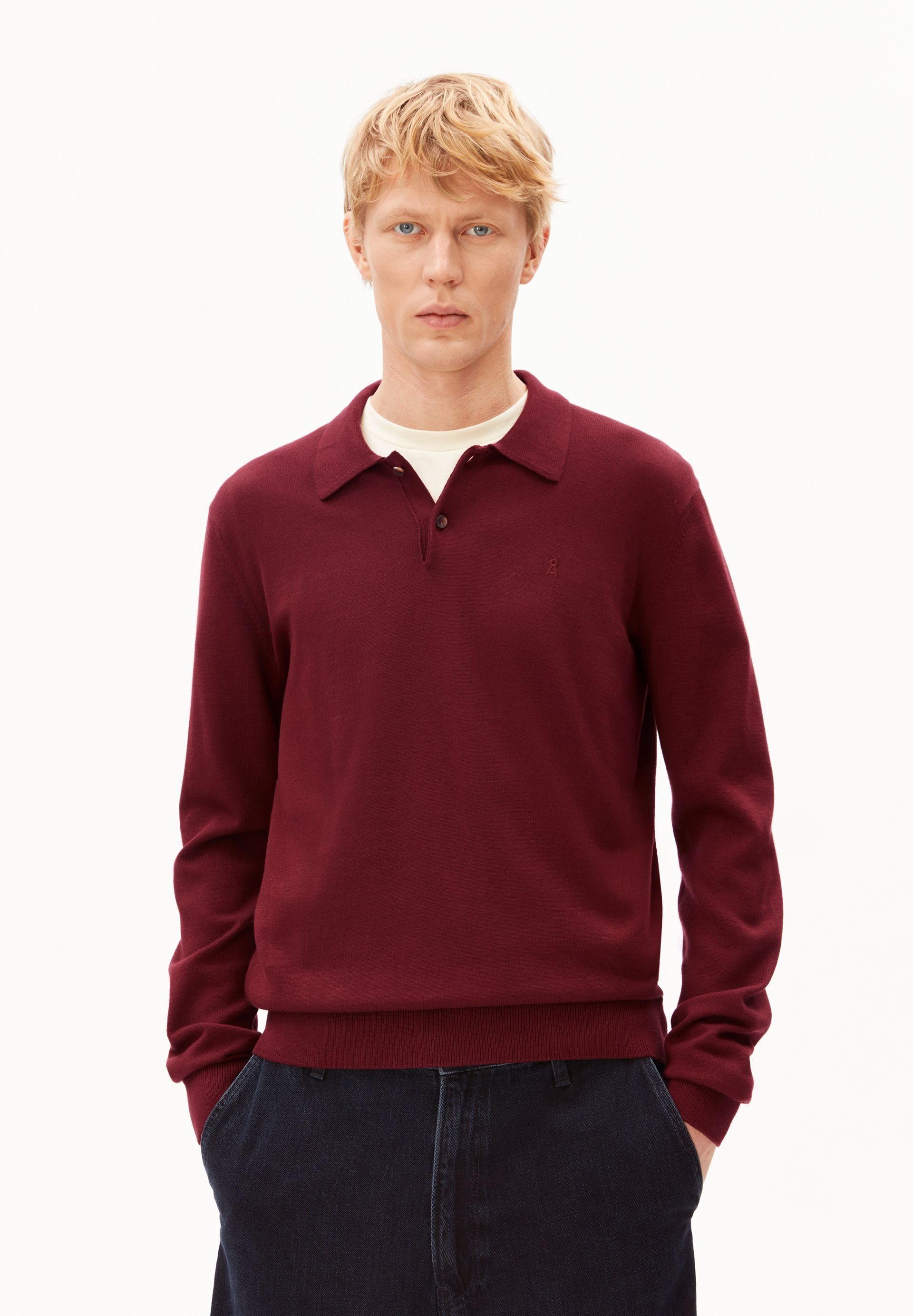 Armedangels Strickpullover KNIT POLO Polo aus Bio-Baumwolle Slim Fit