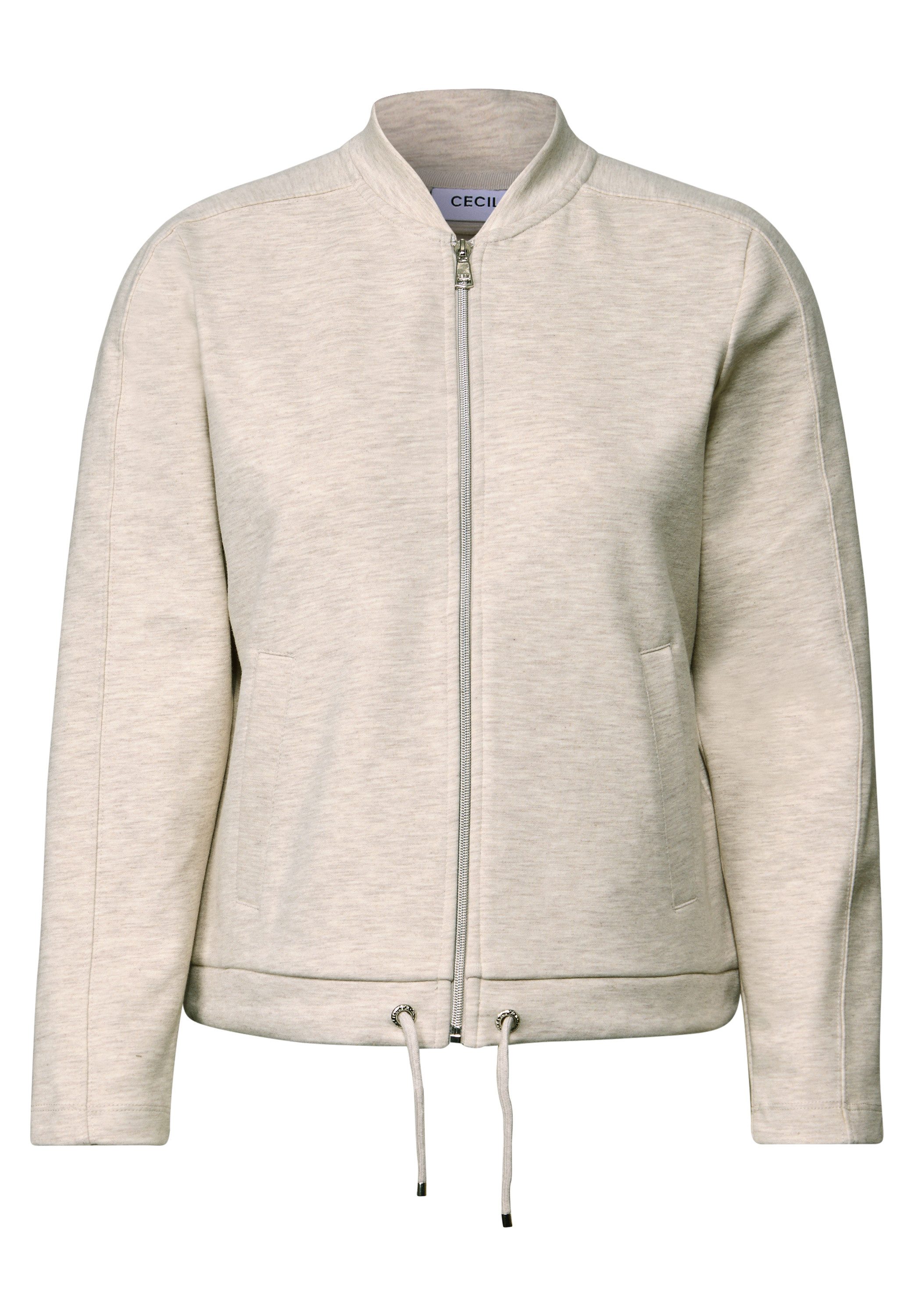 CECIL Sweatjacke Sweat Blouson mit Tunnelzug und Stehkragen