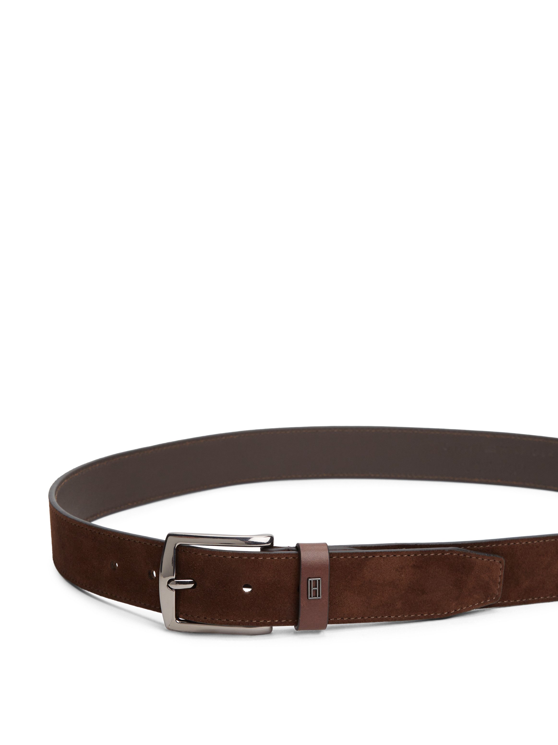 Tommy Hilfiger Ledergürtel DENTON ELEVATED SUEDE 3,5 cm breit aus Wildleder, kontrastfarbene Ziernähte