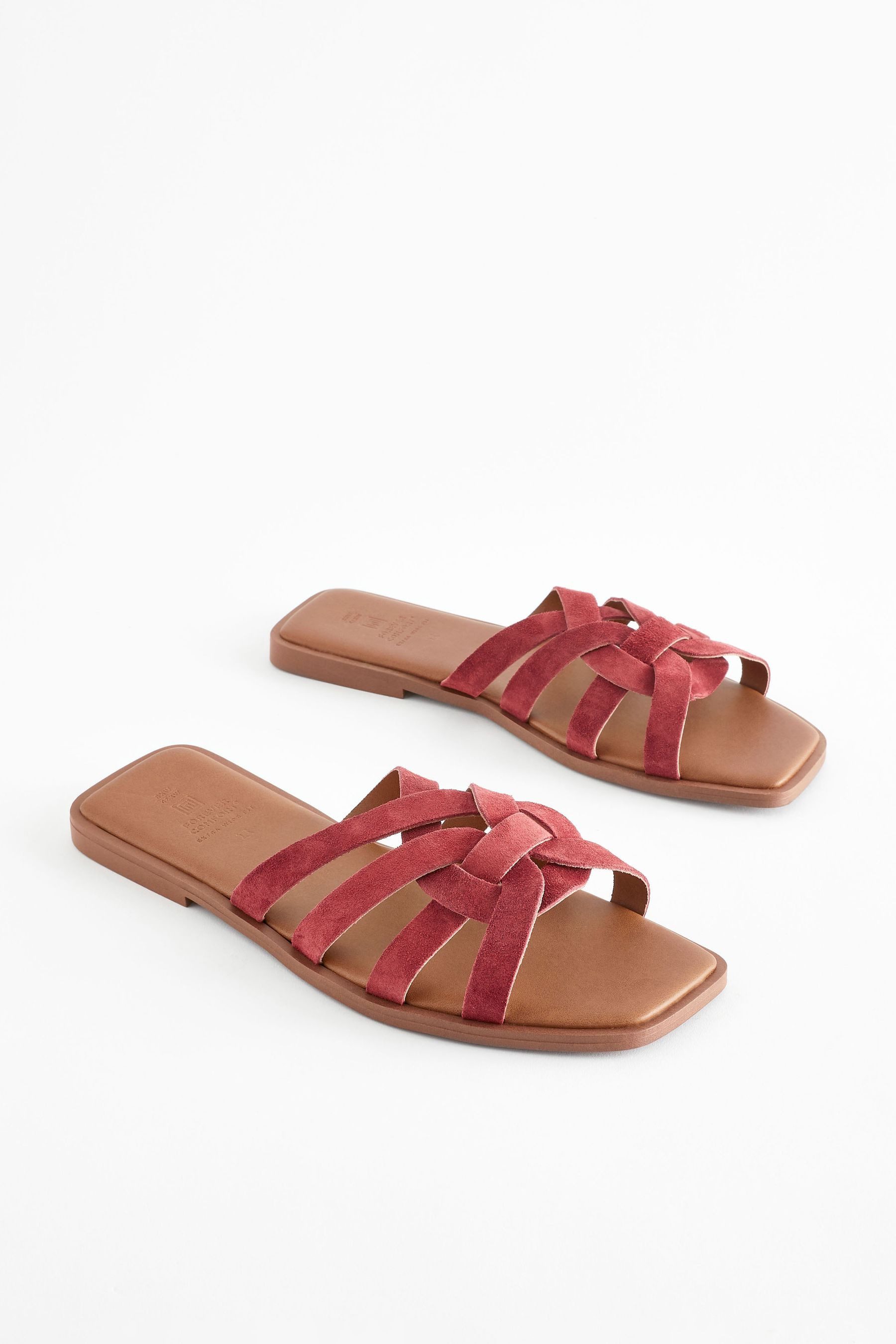 Next Forever Comfort Gitterpantolette Leder, extrabreit günstig online kaufen