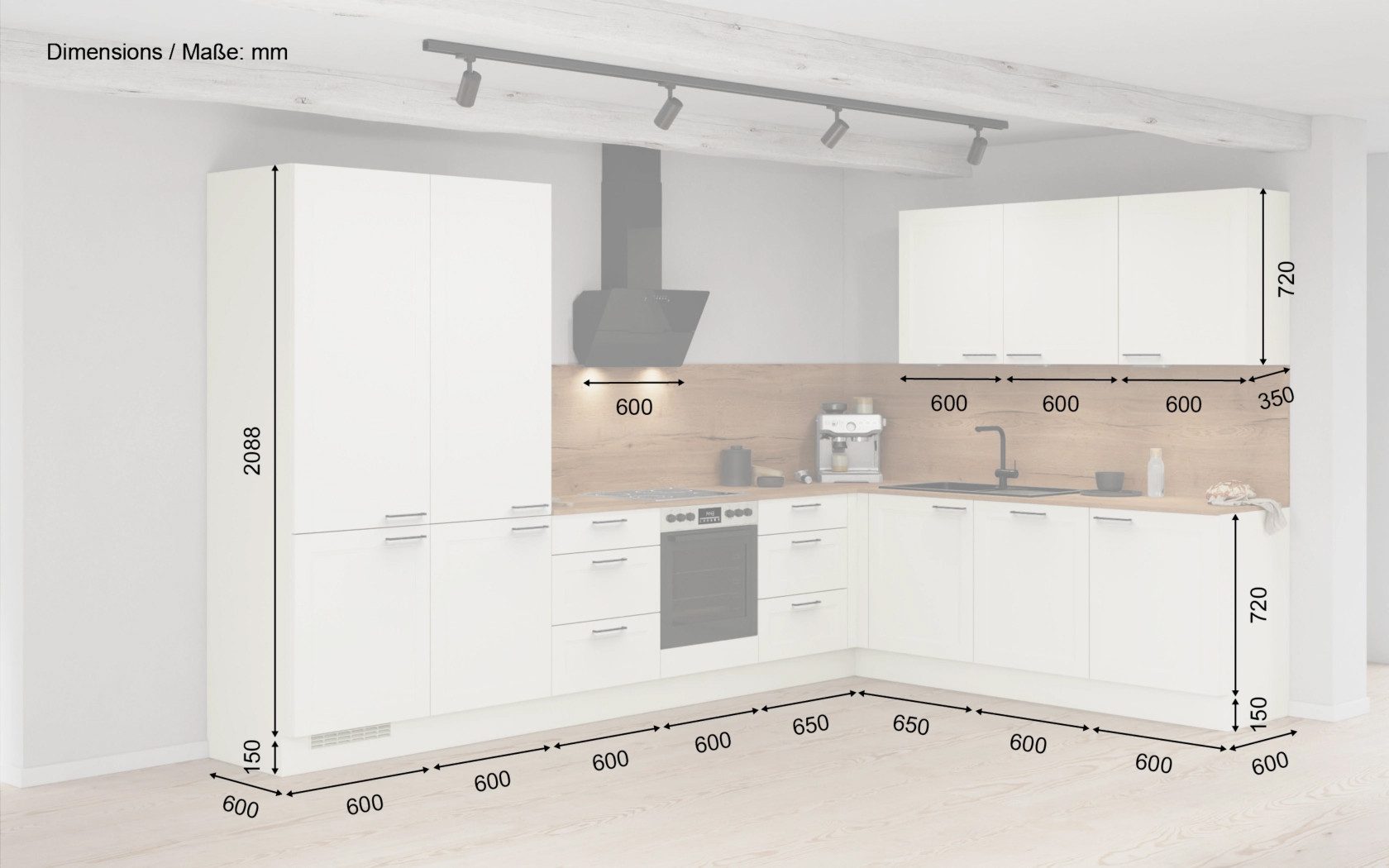 nobilia® Winkelküche Bergen, individuell anpassbar, gratis Küchenplanung mit Profis, (Breite 613.2 cm), vormontiert, wahlw. mit E-Geräten, inkl. Lieferung
