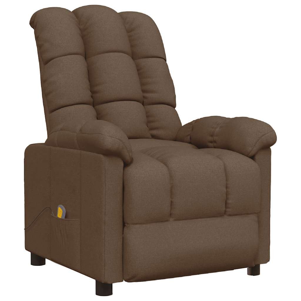 vidaXL Massagesessel Massagesessel Braun Stoff (1-St)