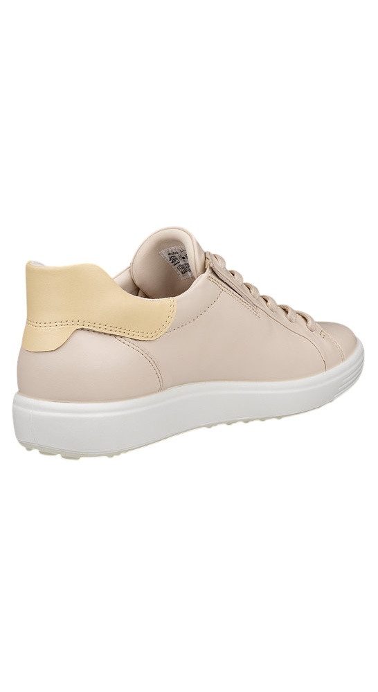Ecco Soft 7 Easy Slip Low (Premium-Leder) limestone Damen Sneaker