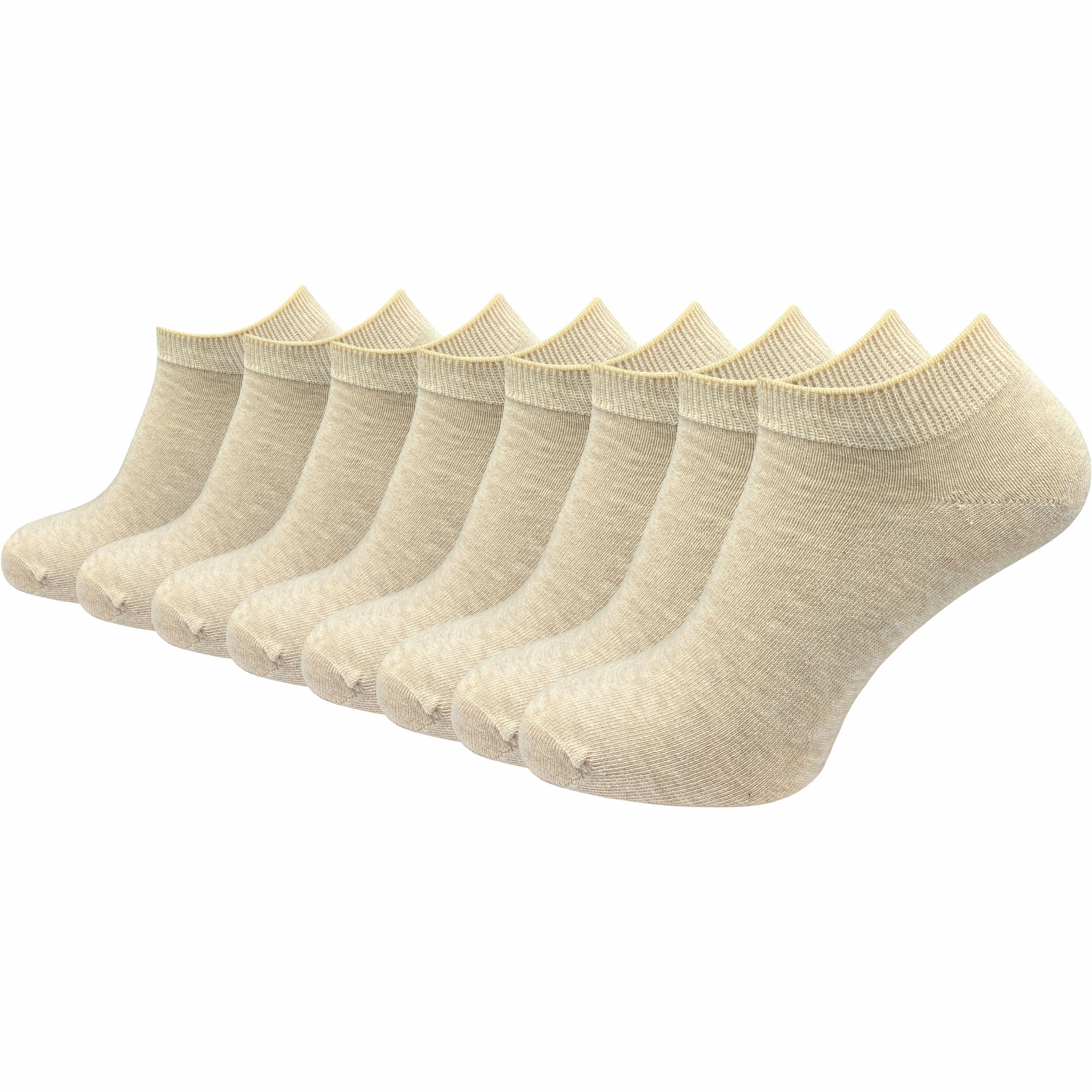 GAWILO Sneakersocken "Natur" für Damen & Herren aus 100% Baumwolle u.a. in weiß & schwarz (8 Paar) ohne drückende Naht über den Zehen - Spitze handgekettelt