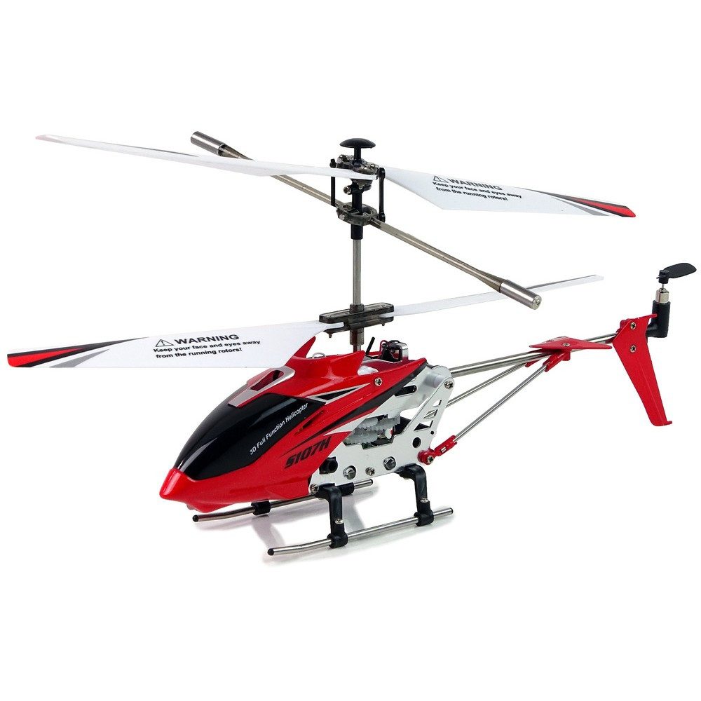 LEAN TOYS RC-Helikopter Spielzeughubschrauber Indoorhubschrauber Flugmodell (Spar-Set, 1-tlg., 23 x 11 x 5 cm stabil), Gyro-Stabilisierung, LED, 2,4 GHz, Alu-Rahmen