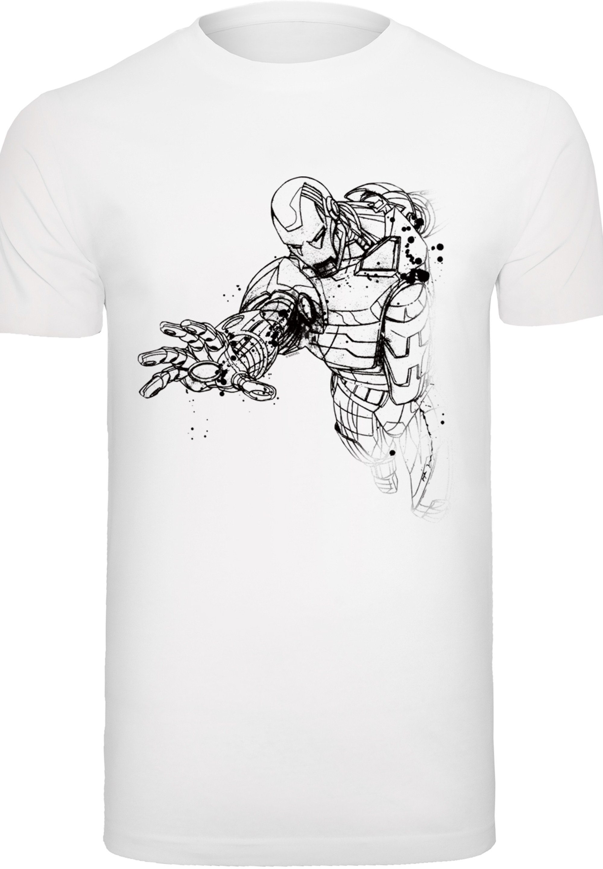 T-Shirt \'Marvel Mono Man Line\' Print F4NT4STIC Avengers Iron