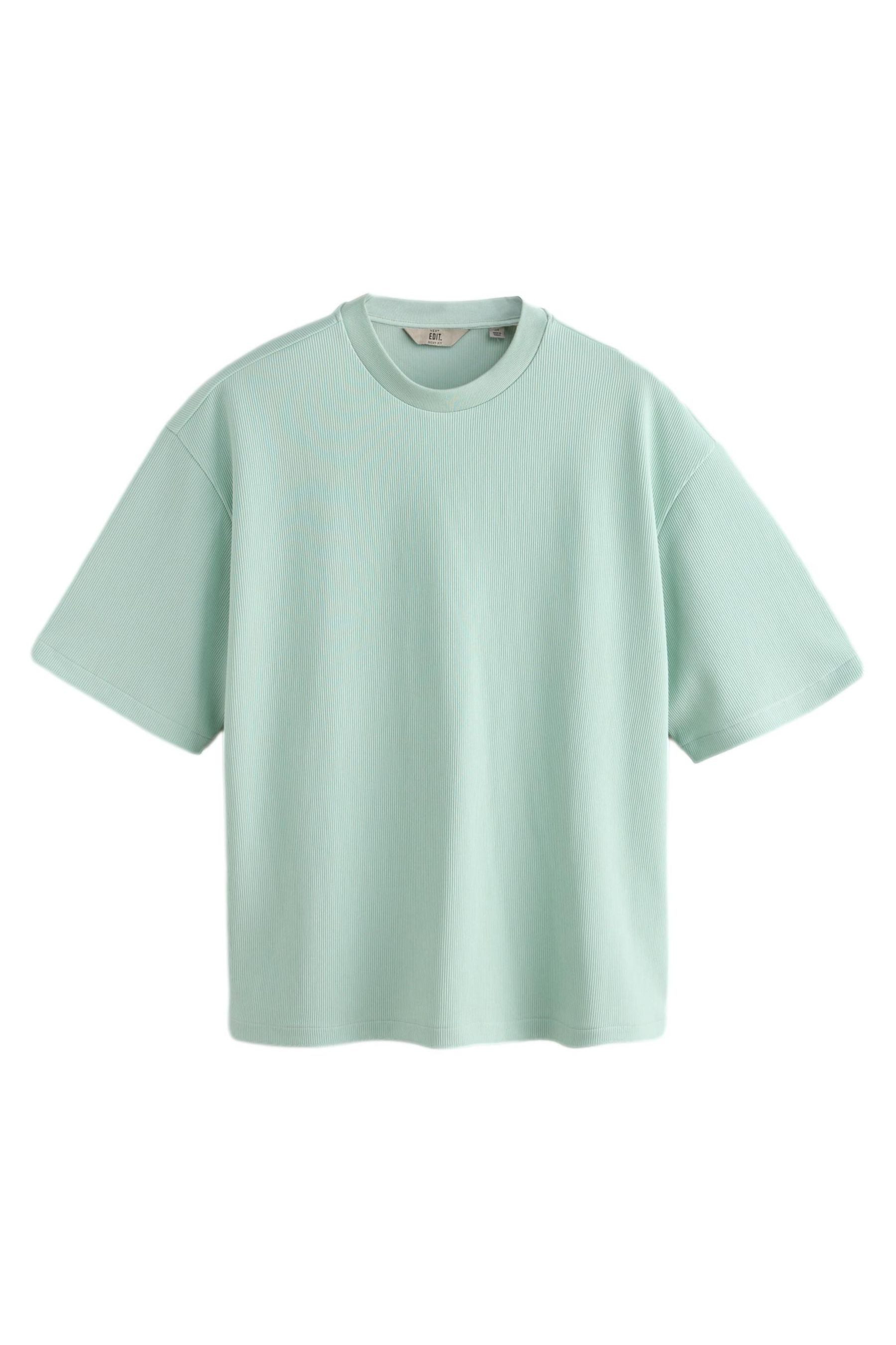 T-Shirt EDIT strukturiertes, kastiges T-Shirt