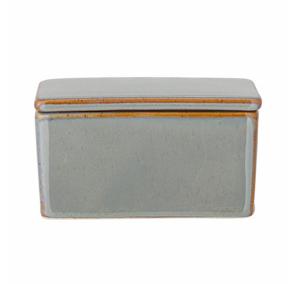 Bloomingville Butterdose Pixie Butter Box, Steingut mit Deckel Butterbox Butterkästchen dänisches Design Grün