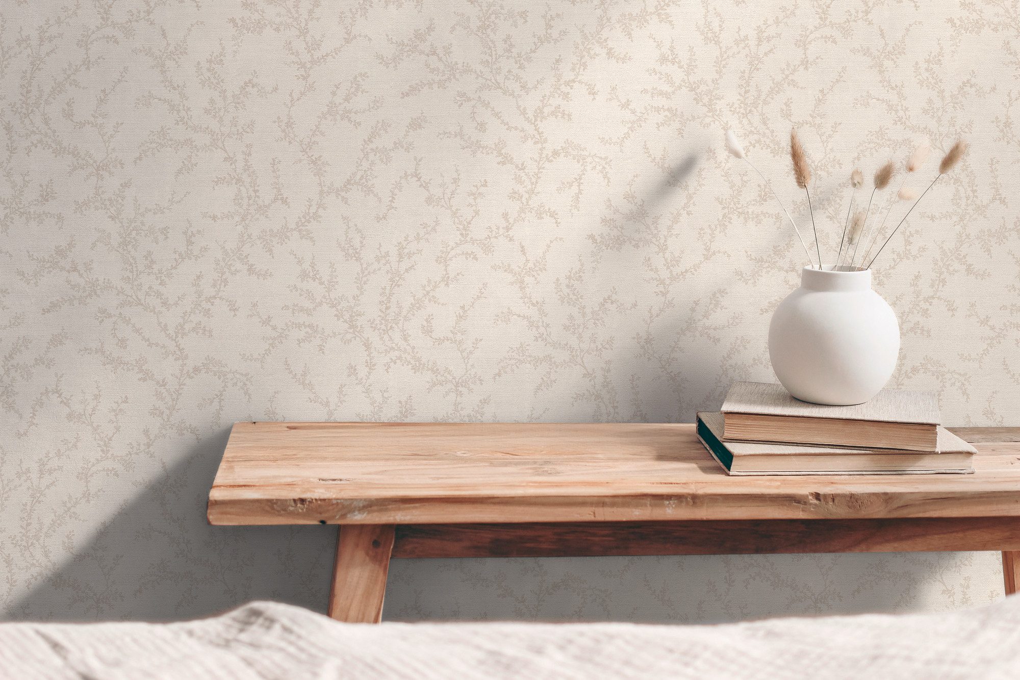 A.S. Création Vliestapete mit floralem Muster stilvolle Wände, strukturiert, matt, (1 St), Elegante Vliestapete mit feinem Blumenmuster