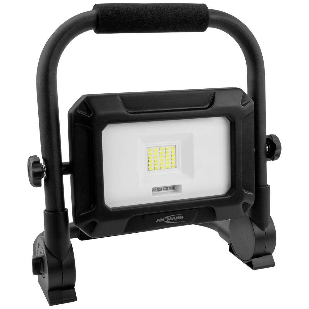 ANSMANN AG Baustrahler Akku-LED-Baustrahler 1600-0616, Akkubetrieb, Integrierte Akku-Ladeanzeige, Schwenkbar, Zusammenklappba