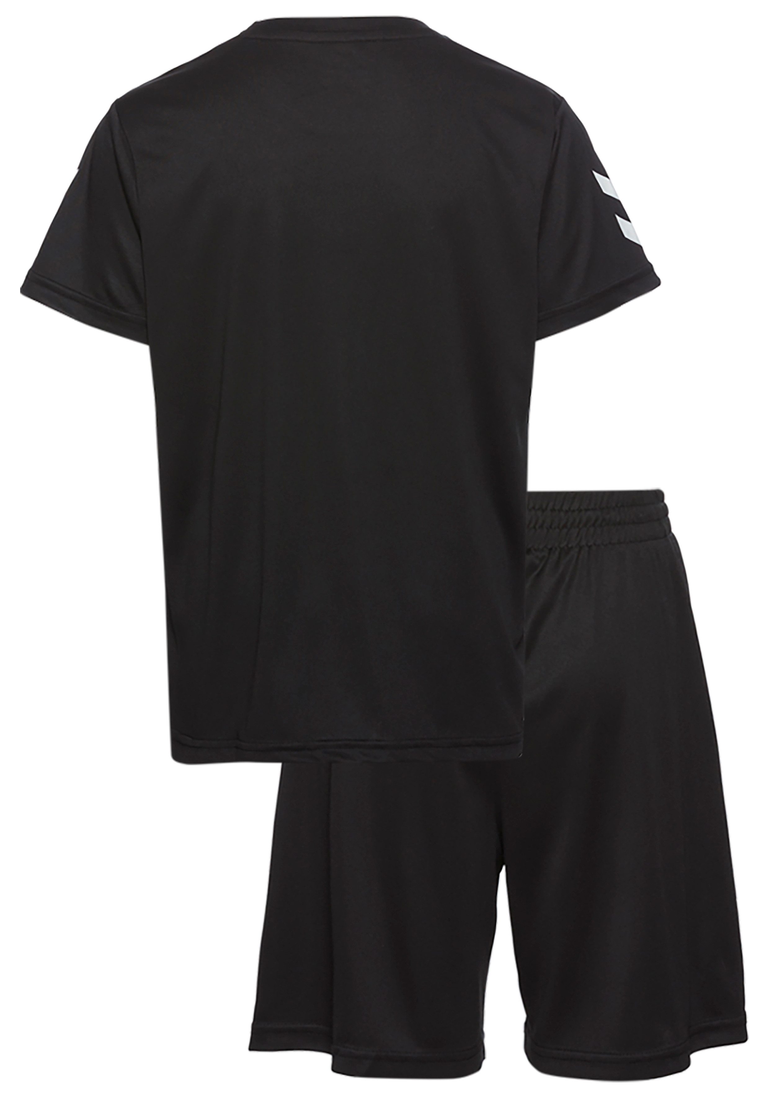 hummel T-Shirt & Shorts HMLLOGO SET KIDS (Set, 2-tlg., 2) mit elastischem Bund, aus Polyester, pflegeleicht, sportlicher Stil
