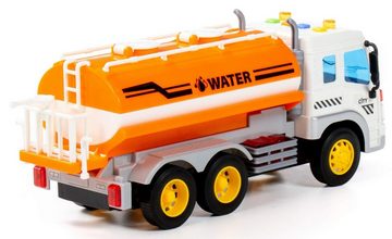 Polesie Spielzeug-LKW Tankwagen CITY orange Schwungrad Fahrzeug Licht So