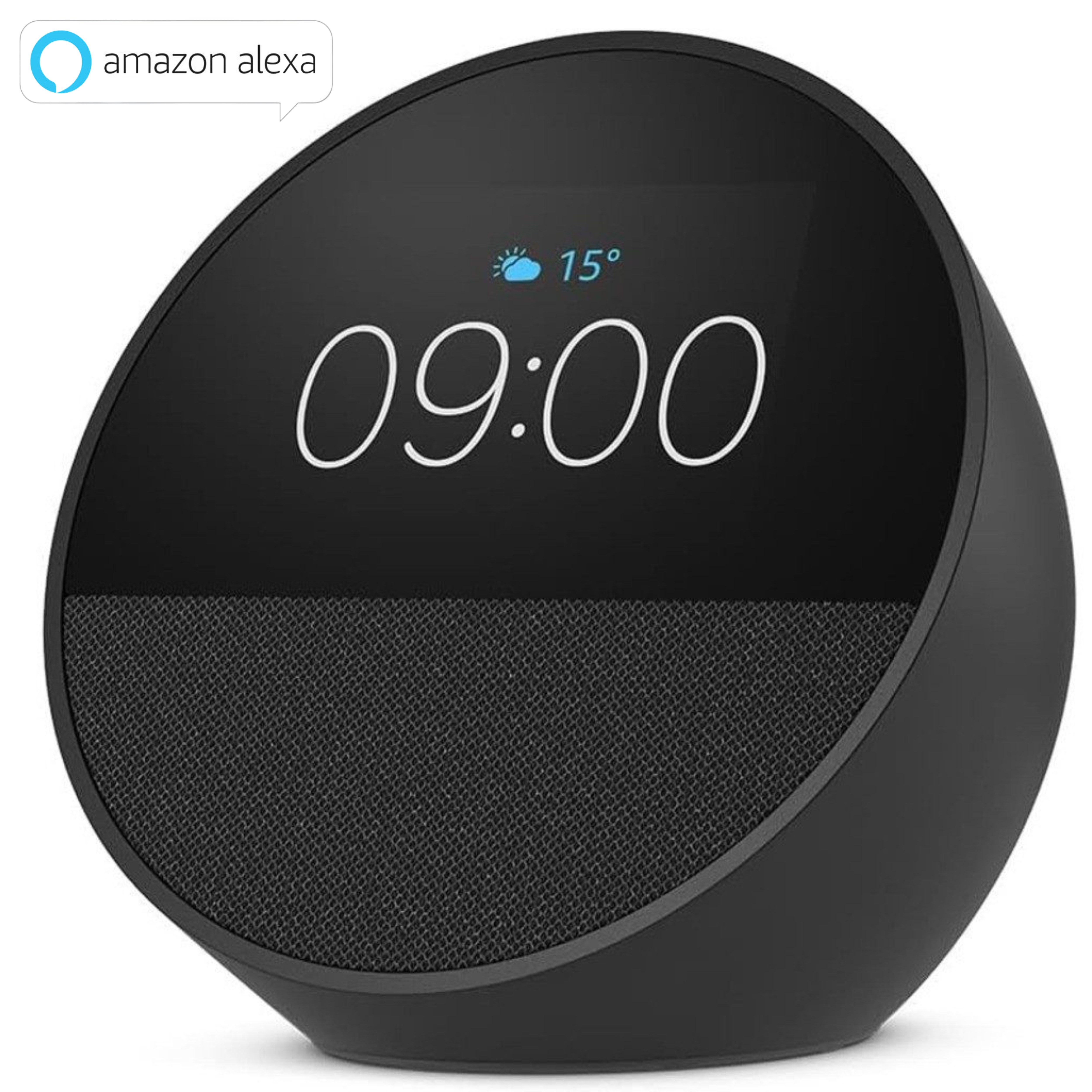 Echo Spot (Neueste Generation) smarter Wecker mit sattem Klang Lautsprecher