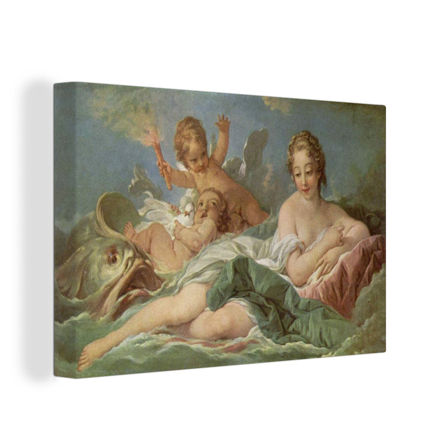 OneMillionCanvasses® Leinwandbild Die Geburt der Venus - Gemälde von Francois Boucher, (1 St), Wandbild Leinwandbilder, Aufhängefertig, Wanddeko, 30x20 cm