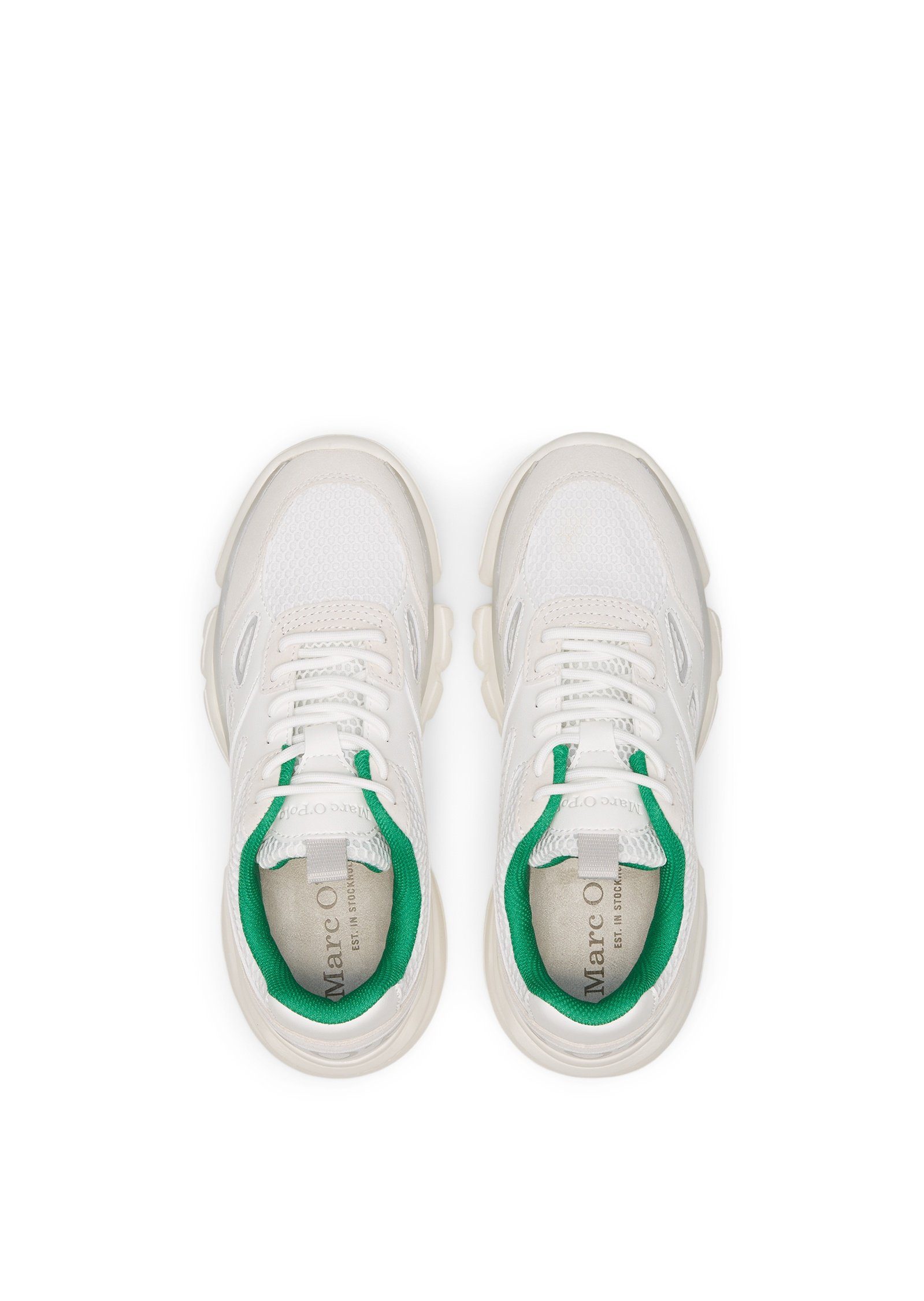 Marc hochwertigem white O'Polo aus Material-Mix Sneaker