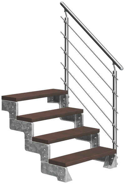Dolle Außentreppe Gardentop, für Geschosshöhen bis 88 cm, Stufen offen, TRIMAX®-Stufen 80 cm