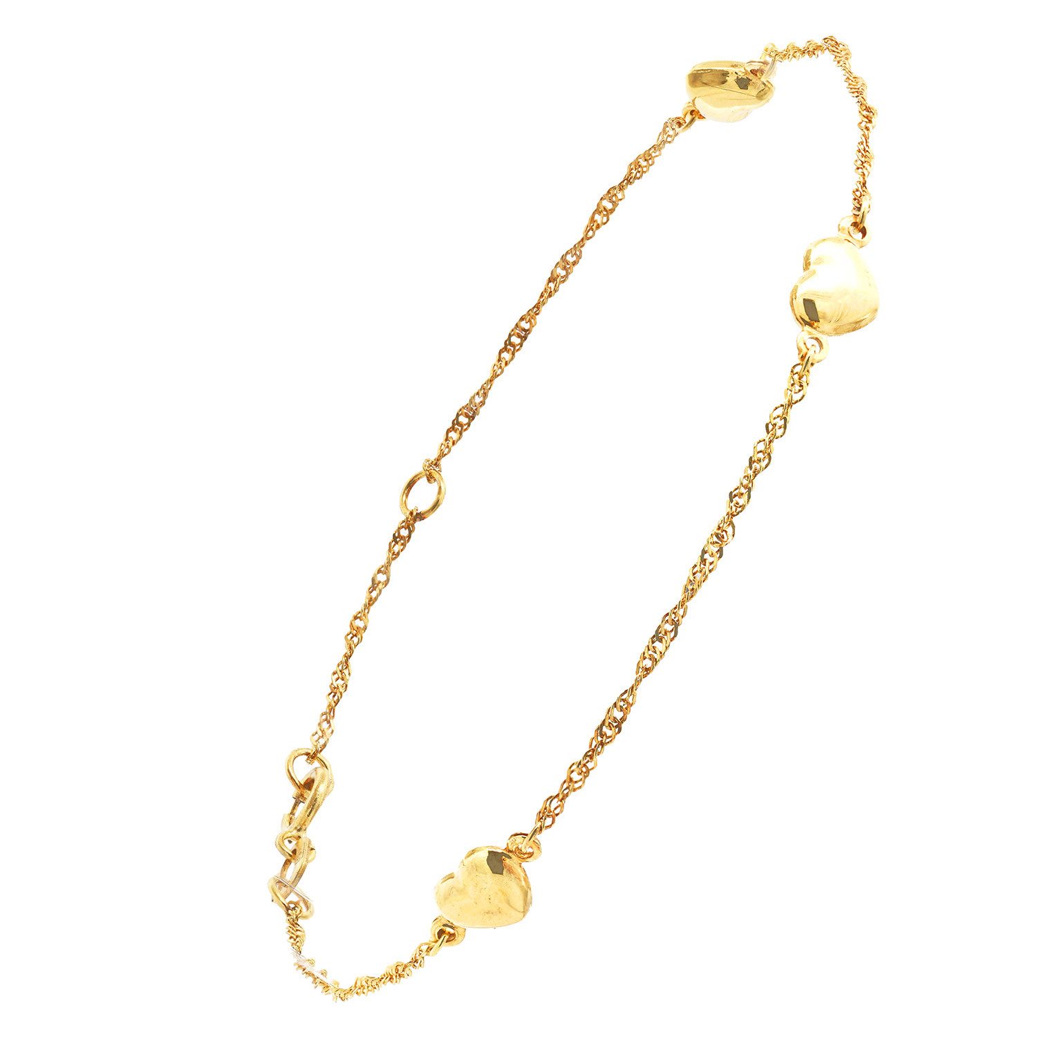 HOPLO Goldarmband Goldkette Singapurkette Länge 19cm - Breite 1,2mm - 333-8 Karat Gold, Made in Germany