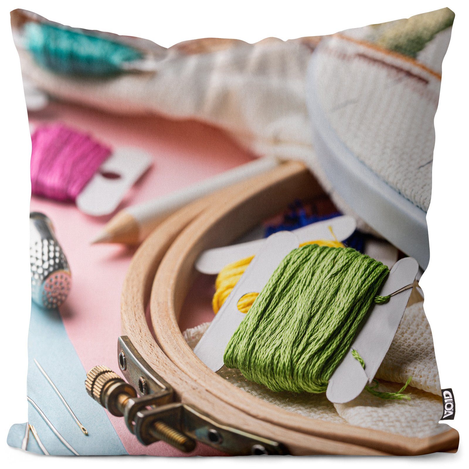 VOID Kissenbezug, (1 Stück), Stickset DIY Handarbeit stickerei set ausstattung zubehör kunst kleid