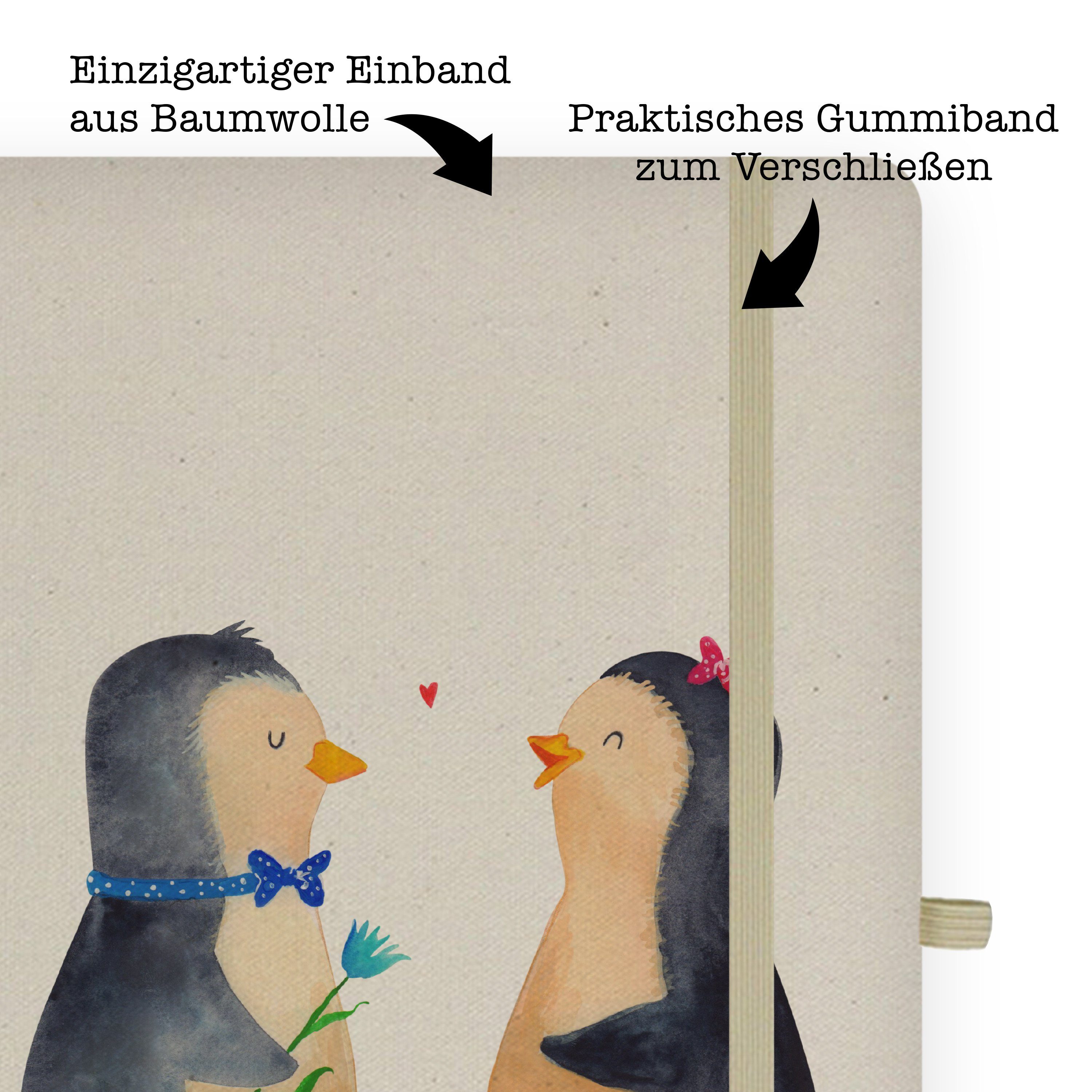 & Transparent Mrs. & - Notizheft, Adressbuc Panda Mr. - Geschenk, Panda Pinguin Pärchen Mrs. Liebe, Mr. Notizbuch