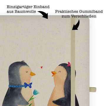 Mr. & Mrs. Panda Notizbuch Pinguin Pärchen - Transparent - Geschenk, Notizheft, Liebe, Adressbuc Mr. & Mrs. Panda, Personalisierbar
