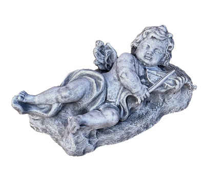 Stone and Style Engelfigur »Steinfigur Engel liegend mit Violine frostfest Steinguss«