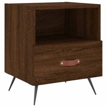 vidaXL Nachttisch Nachttische 2Stk Braun Eichen-Optik 40x35x47,5cm Holz Nachtkonsole Nac