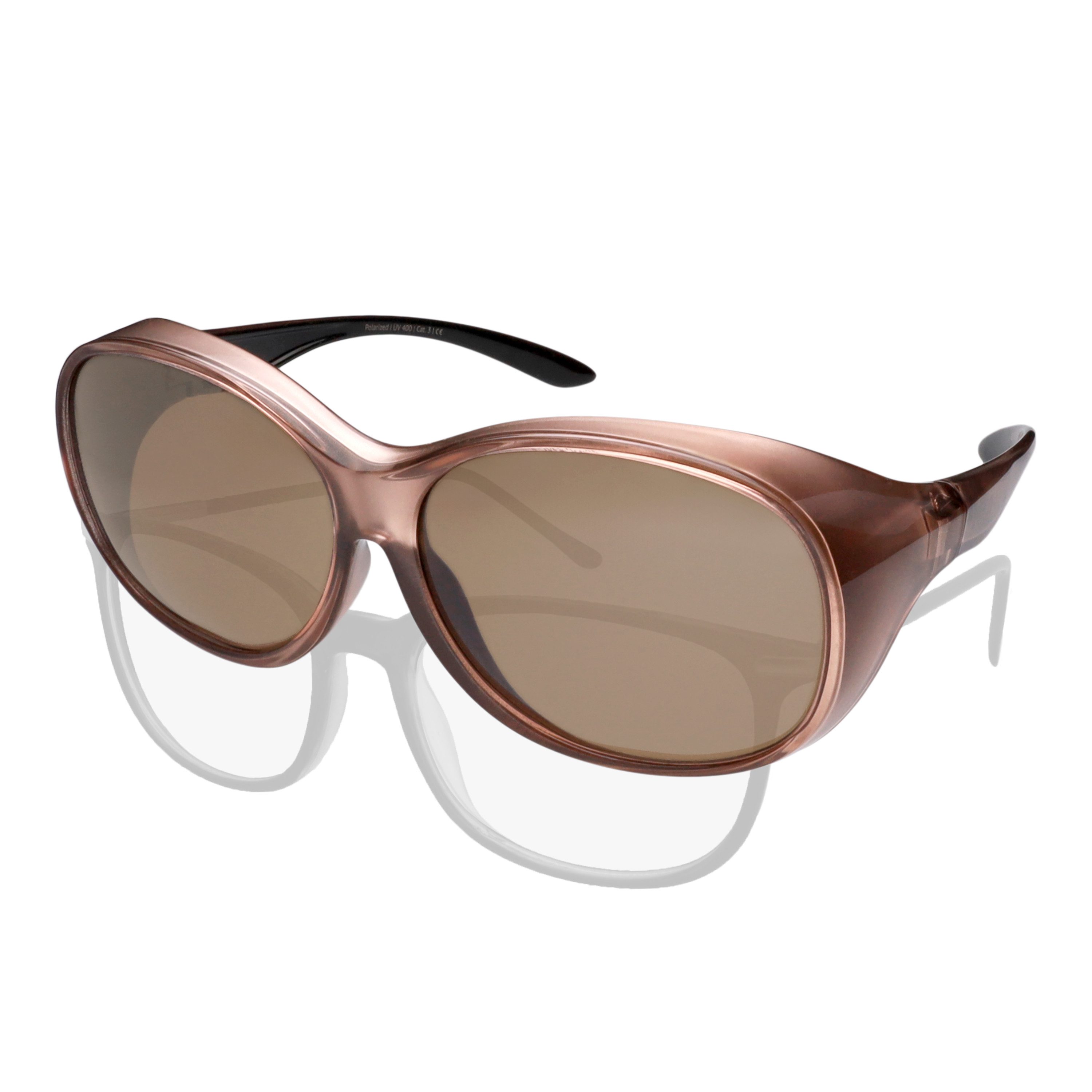 ActiveSol Sonnenbrille Überziehsonnenbrille Damen MEGA (inklusive Schiebebox und Brillenputztuch) Vintage Stil