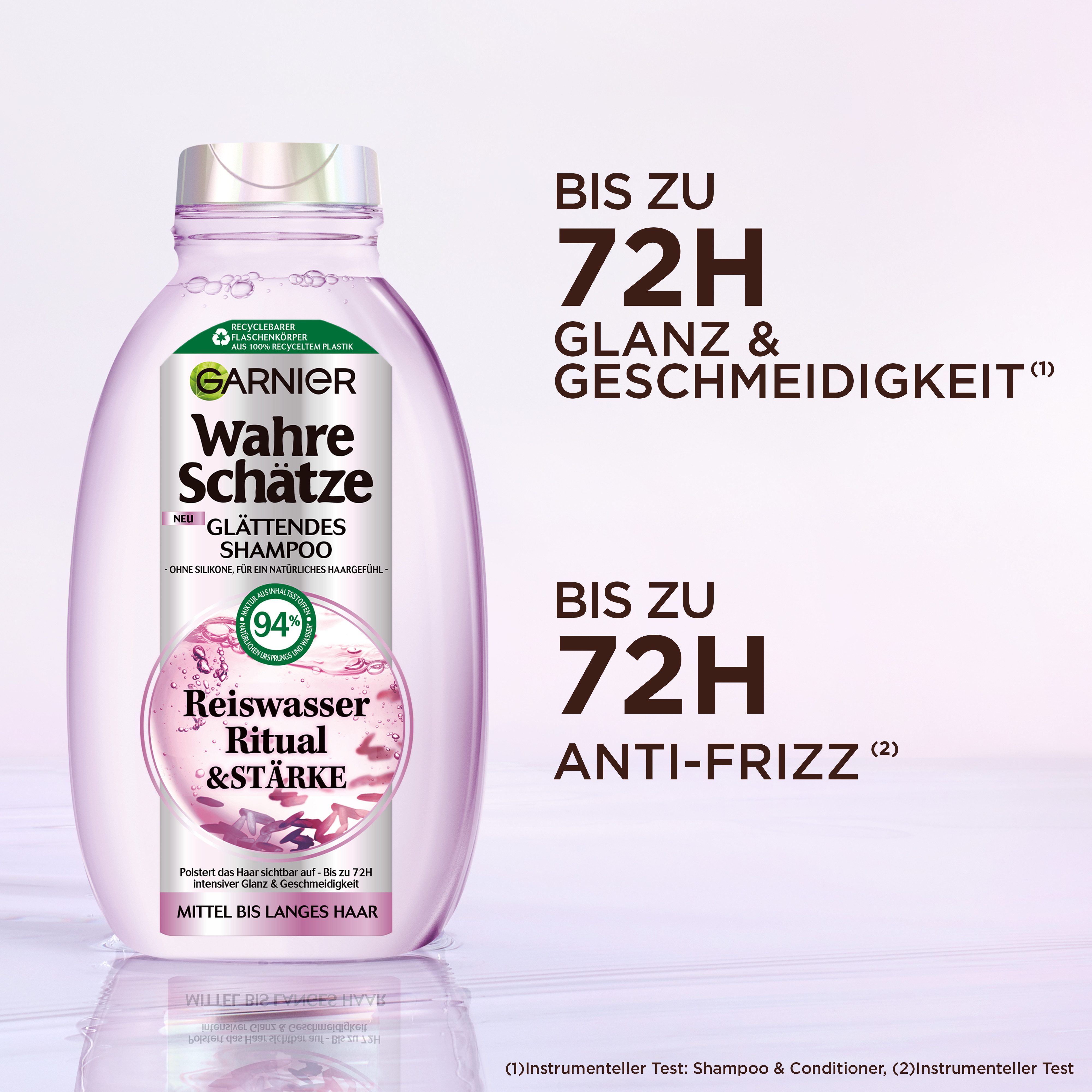 GARNIER Haarshampoo Garnier Wahre Schätze Reiswasser Ritual Shampoo (6er Packung), Packung, 6-tlg.
