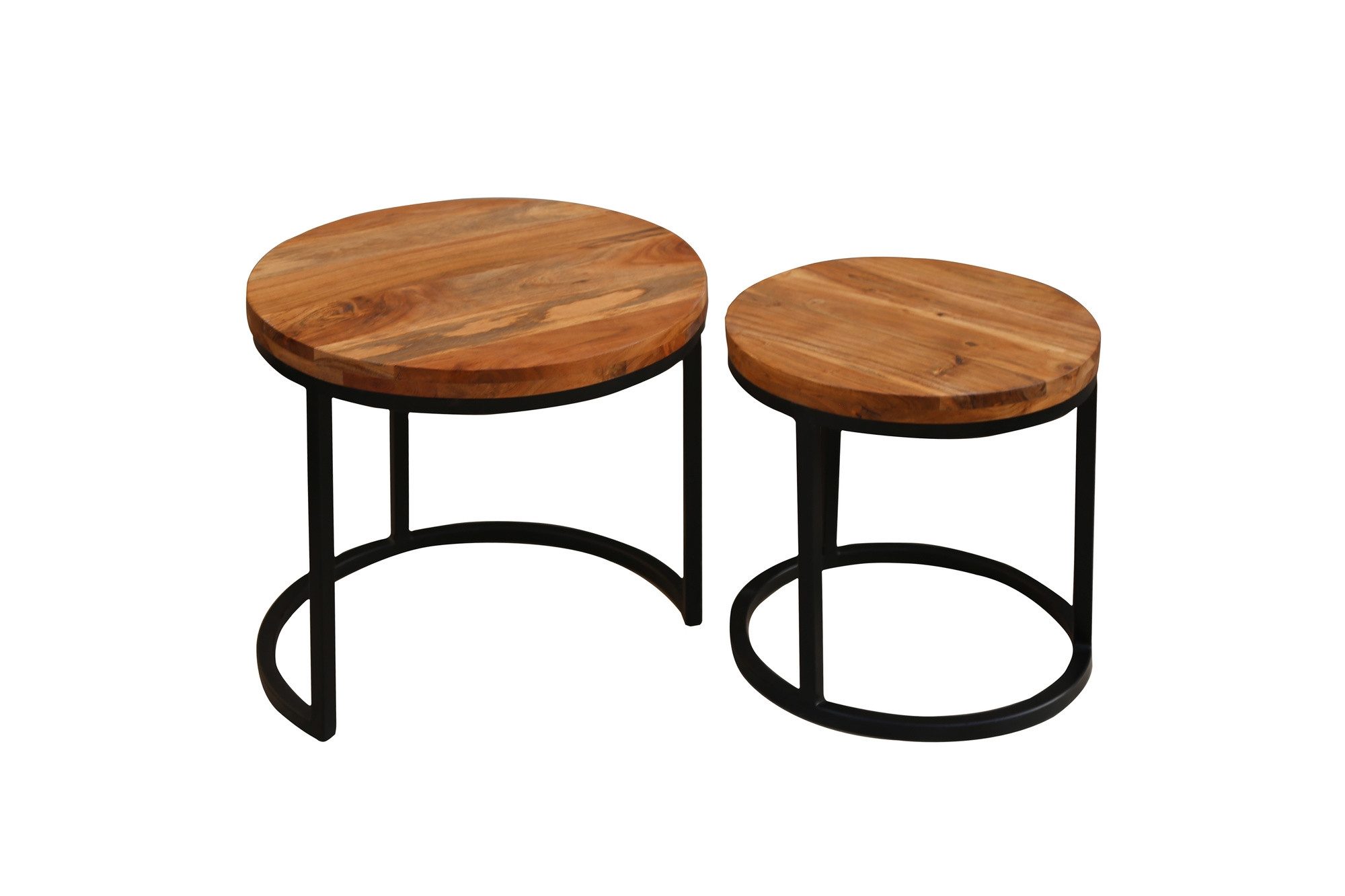 freiraum Satztisch SELMA (BxHxT: 50x45x50 cm), aus Massivholz Akazie in braun