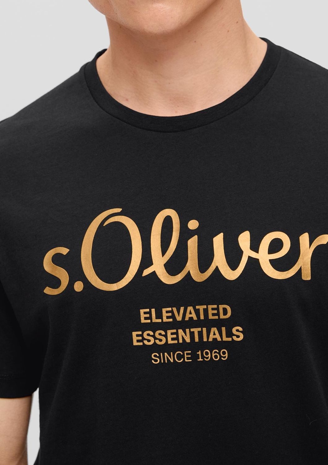 s.Oliver T-Shirt mit Metallic-Logo-Aufdruck im 2er Pack