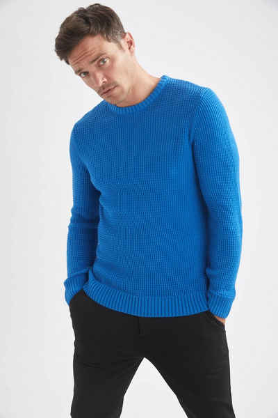 Hailys Baumwolle Strickpullover Sweatshirt Pullover Troyer für Herren in Blau 