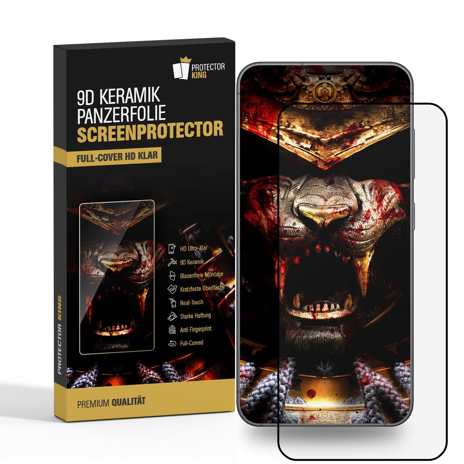 Protectorking Schutzfolie 1x 9D Keramik-Glass für Samsung Galaxy S20 FE FULL COVER 3D KLAR Panze, (1-Stück), Anti-Schmutz