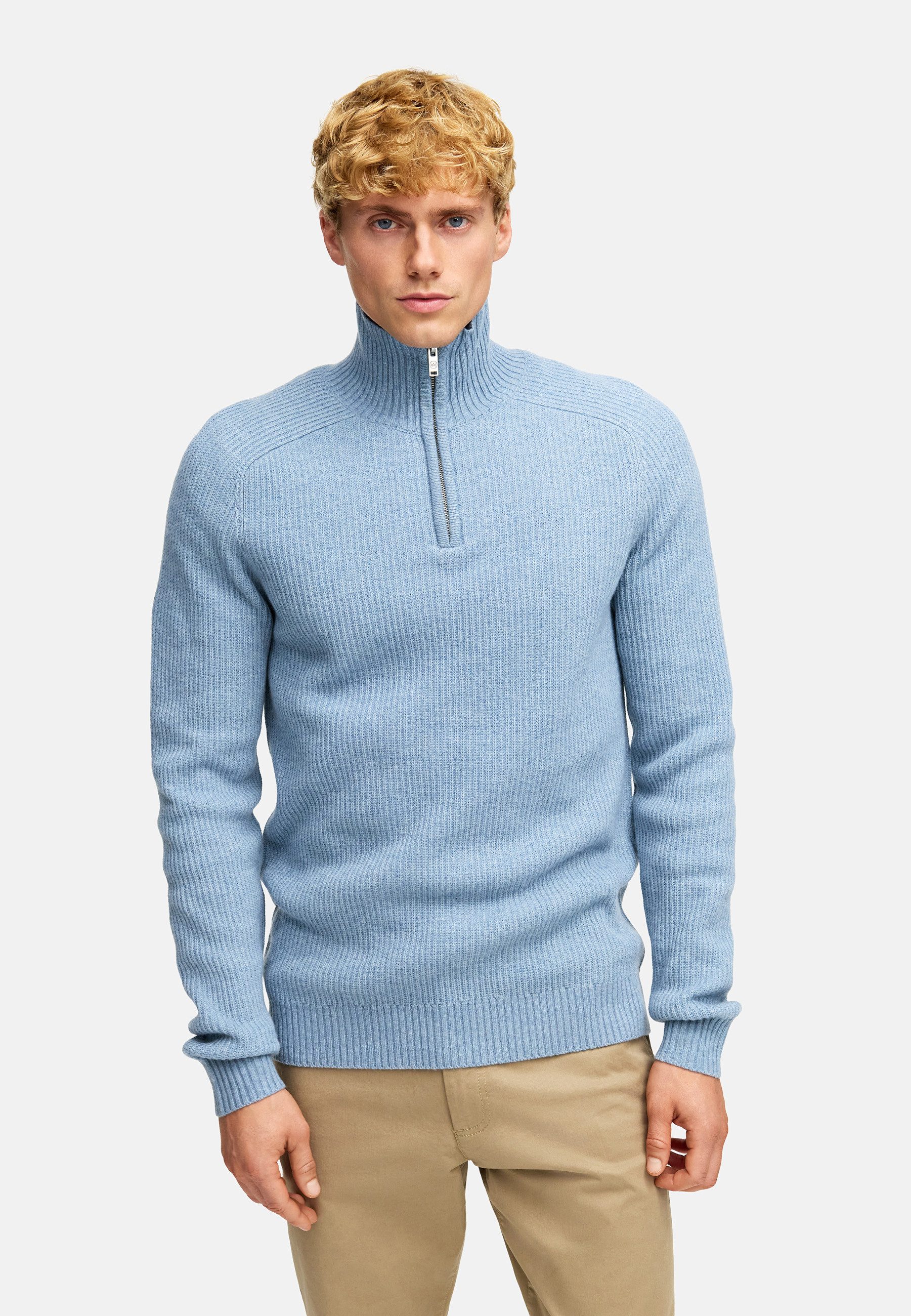 Kronstadt Strickpullover Herren KSDorsey half Pullover Herrenpullover Moderner Half-Zip Strickpullover