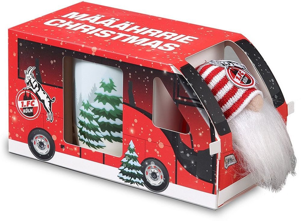1. FC Köln Dekoobjekt Geschenkset Tasse U. Wichtel Mannschaftsbus