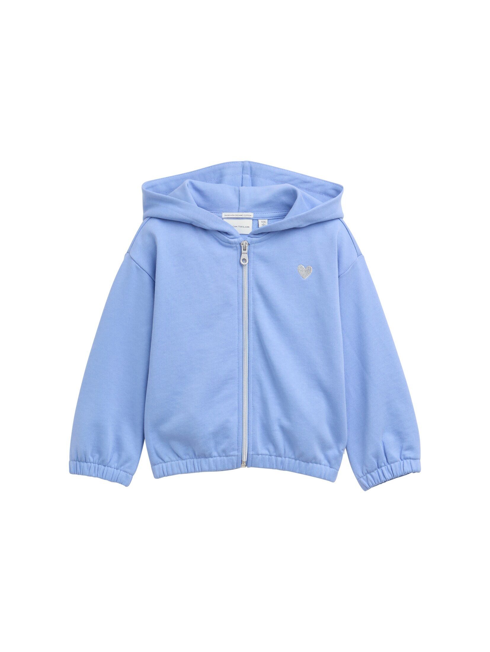TOM TAILOR Sweatjacke Cropped Hoodie Sweatjacke mit Stickerei