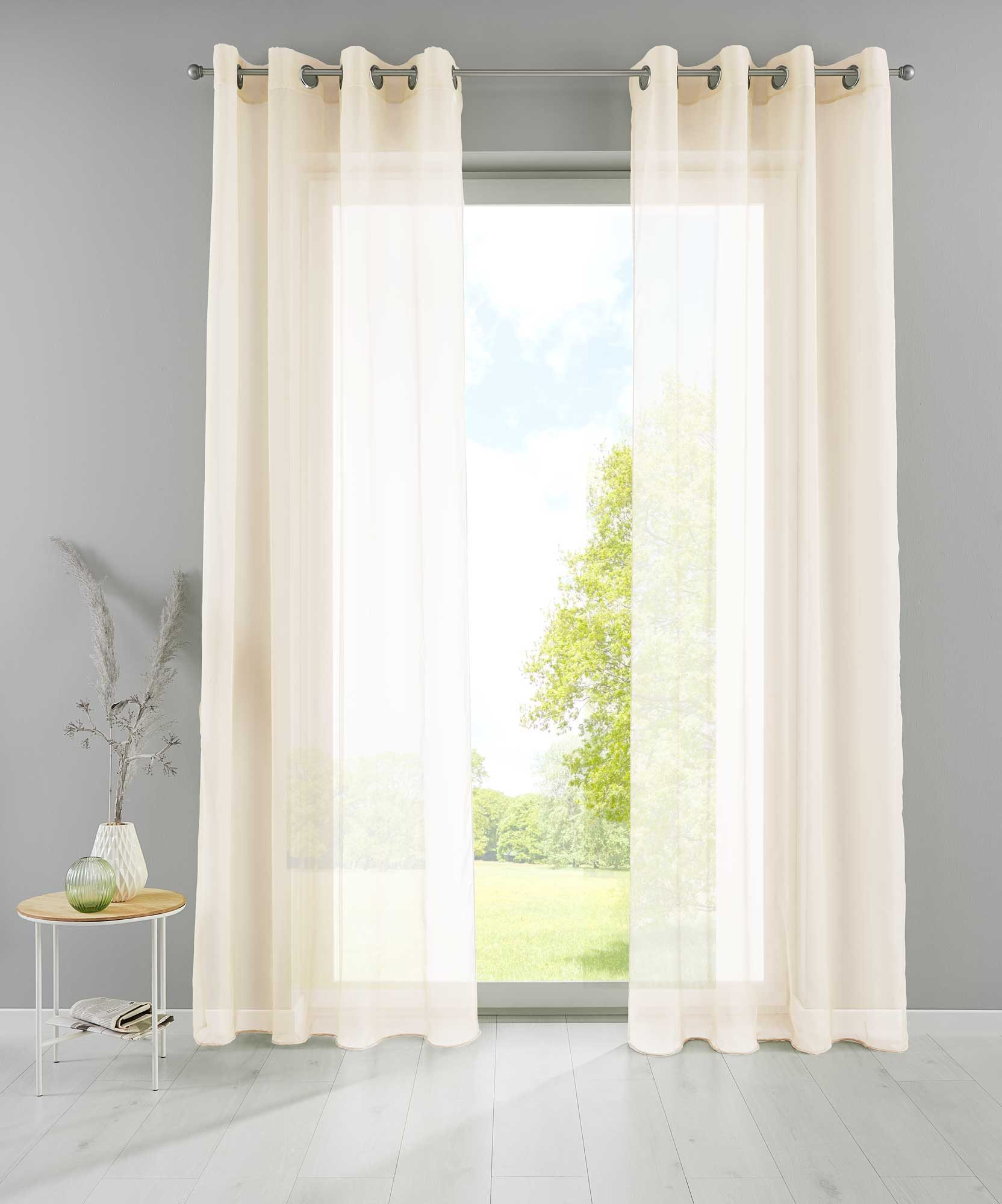 Gardinenbox Gardine, Ösen (2 St), transparent, günstig online kaufen