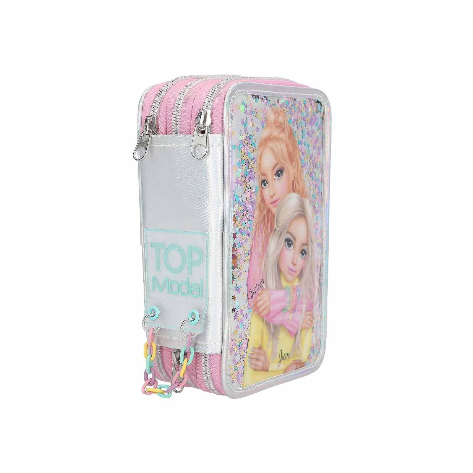 Depesche Federmäppchen TOPModel 3-Fach Federtasche 7,5 x 13 x 20 cm, (1-tlg)